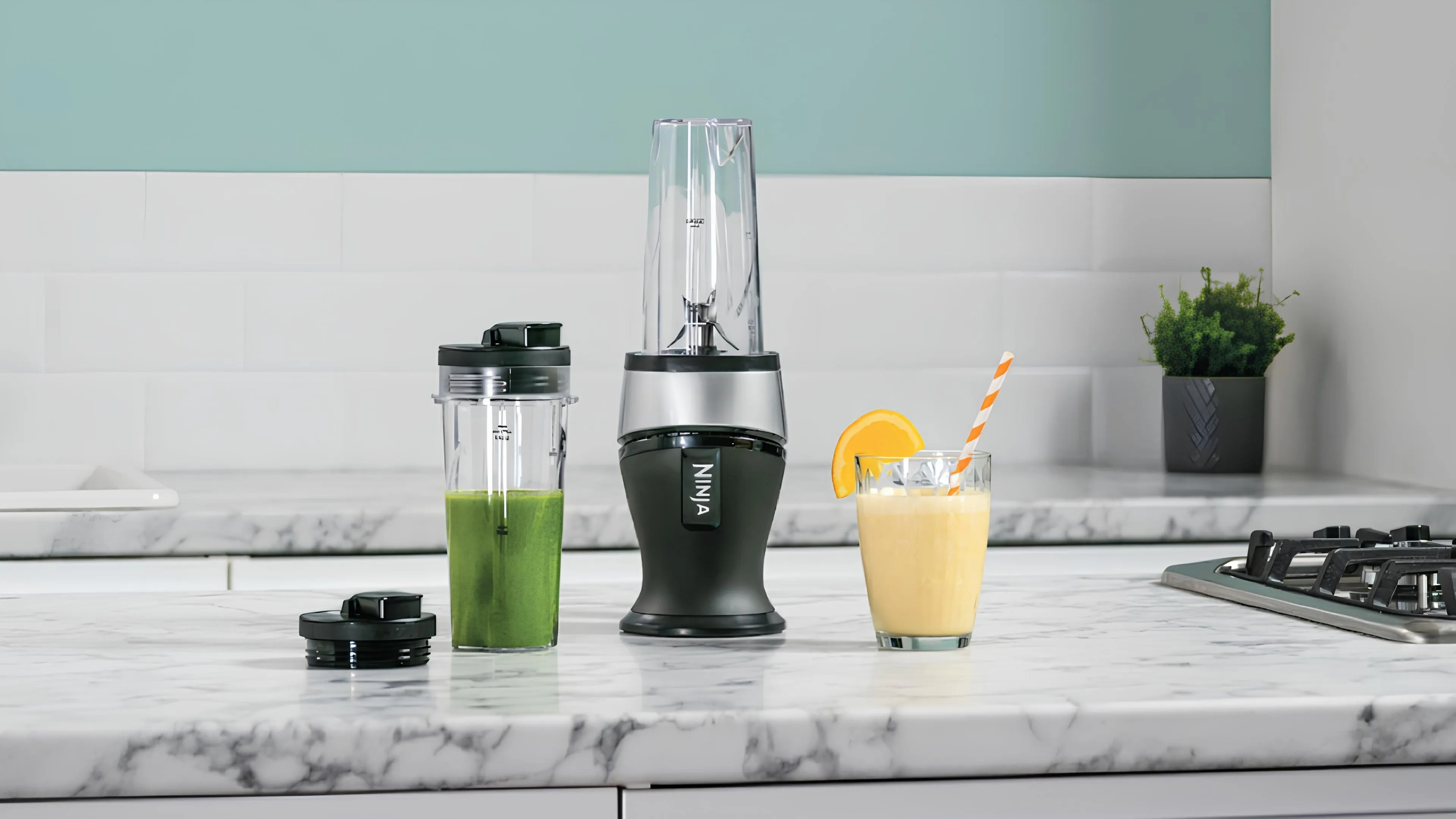 Блендер стационарный Ninja Personal Slim Blender & Smoothie Maker (Black/Silver) (UA)