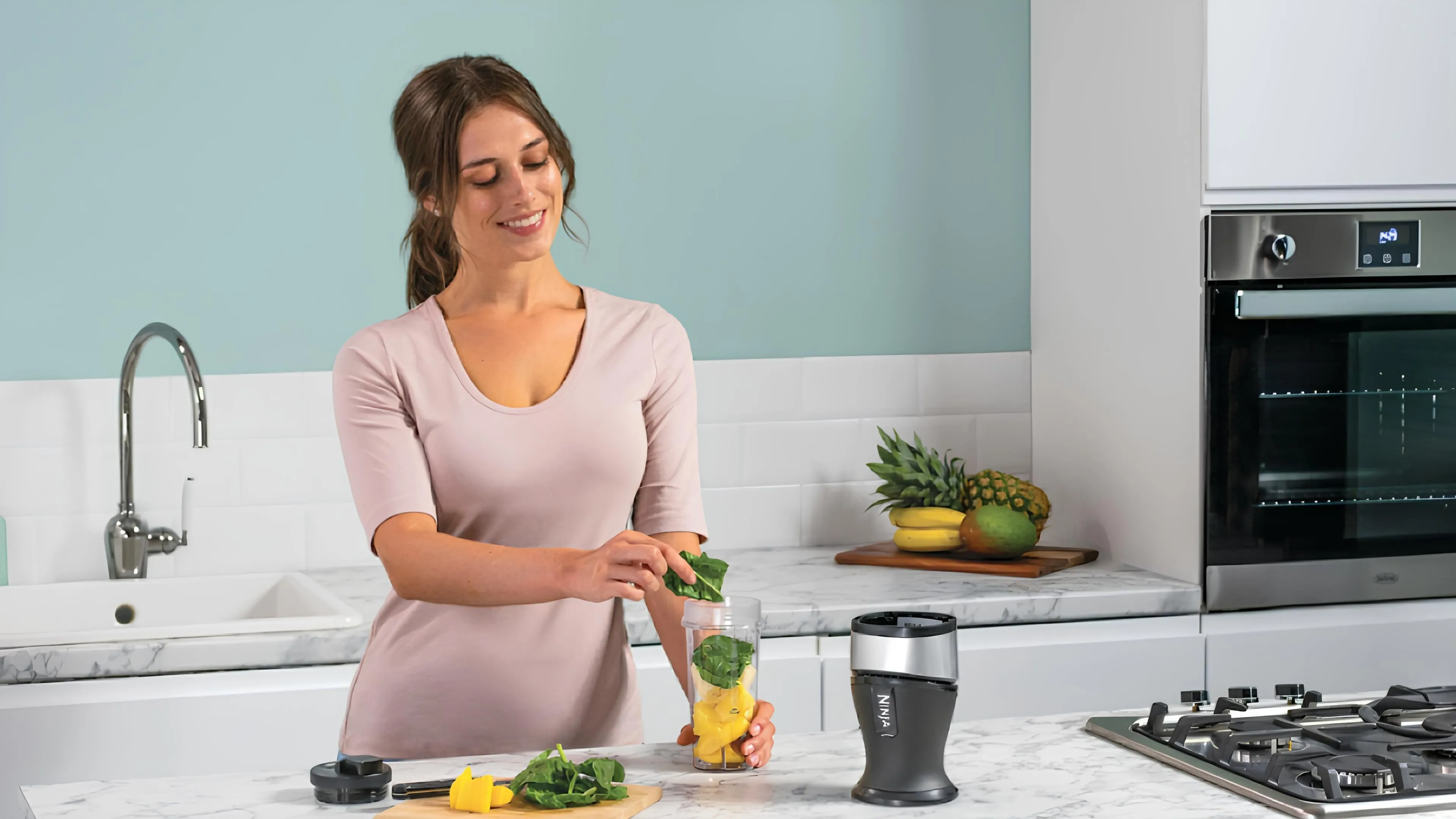 Блендер стационарный Ninja Personal Slim Blender & Smoothie Maker (Black/Silver) (UA)