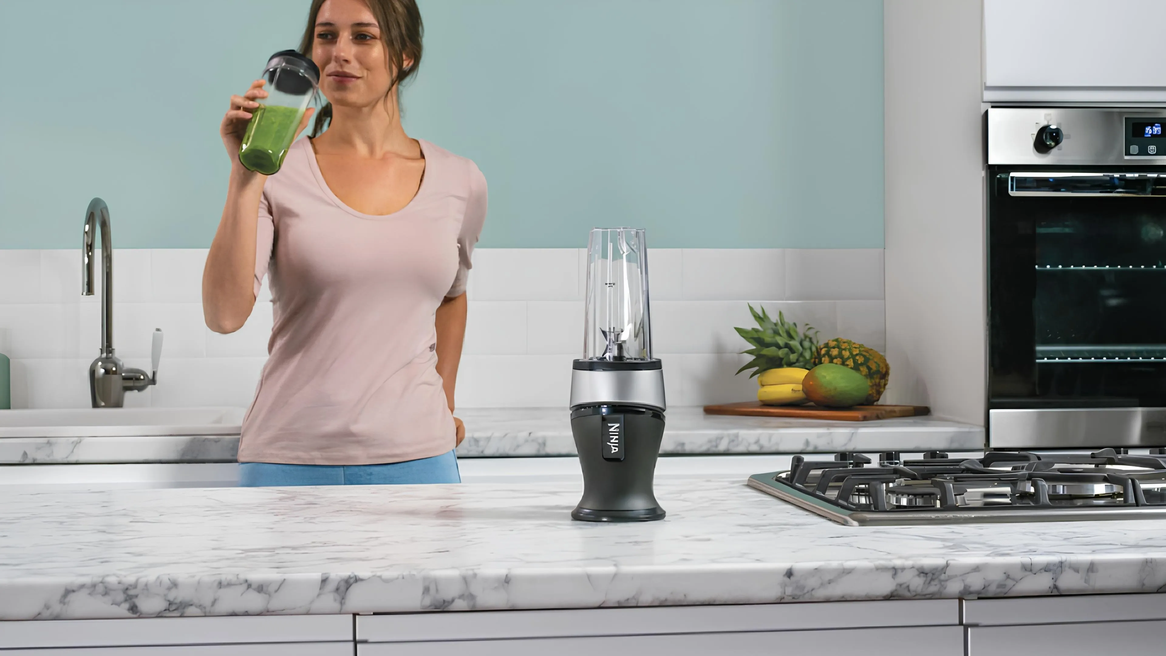 Блендер стационарный Ninja Personal Slim Blender & Smoothie Maker (Black/Silver) (UA)