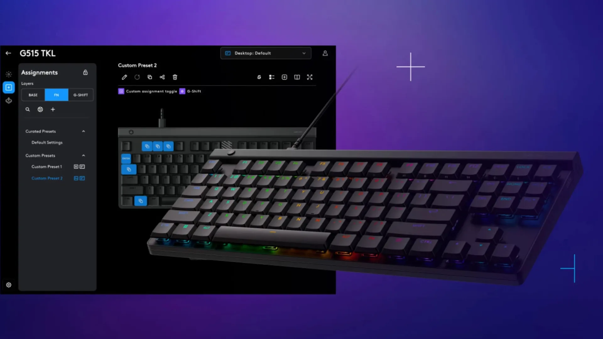 Клавиатура игровая Logitech G515 TKL (Black) (UA)