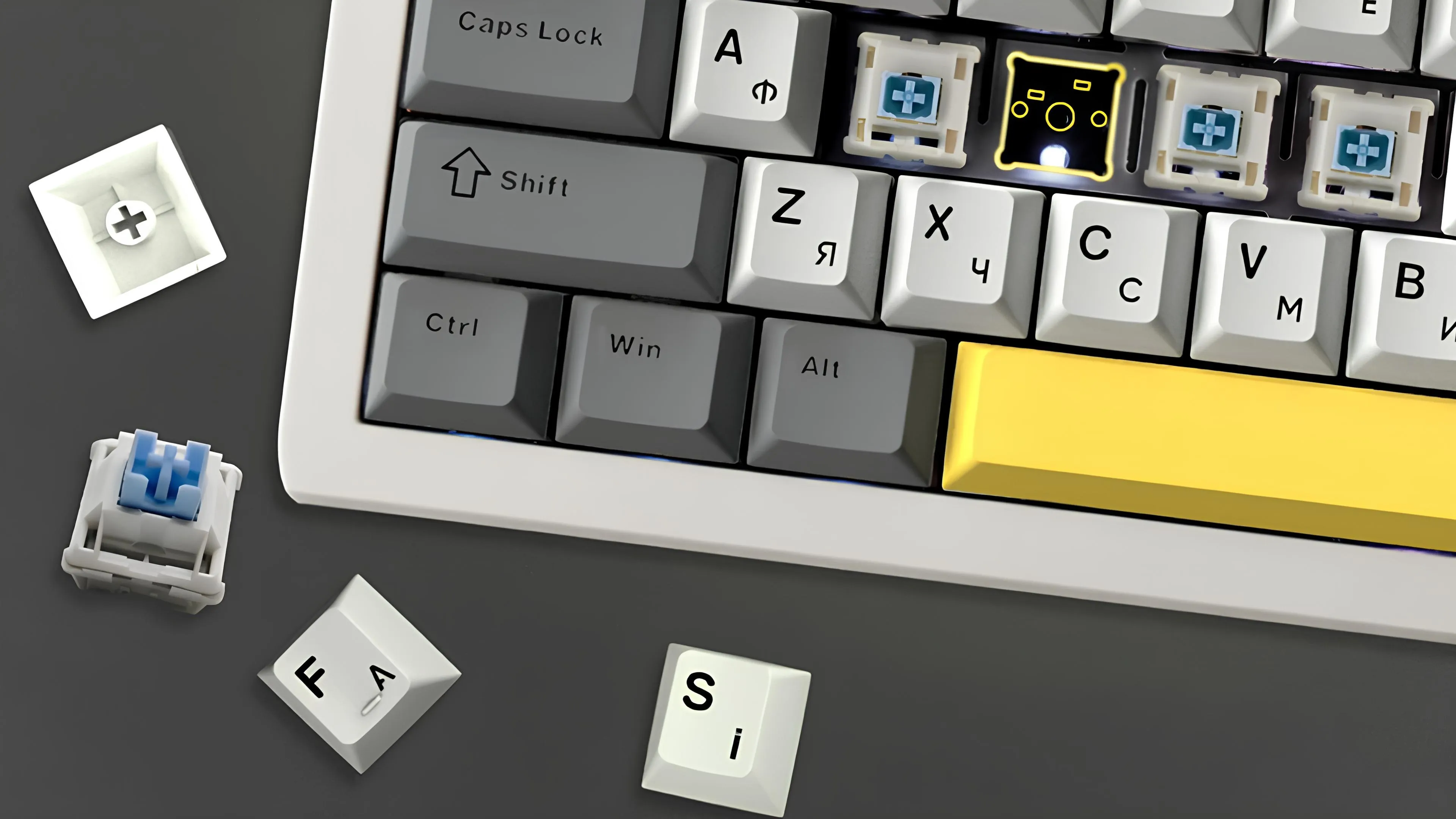 Клавіатура ігрова Epomaker AK820 Pro Flying Fish (White) (UA)