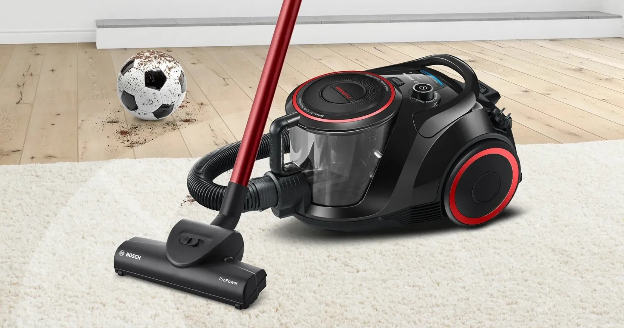 Пылесос безмешковый Bosch Serie 6 BGS41POW2 (Black) (UA)