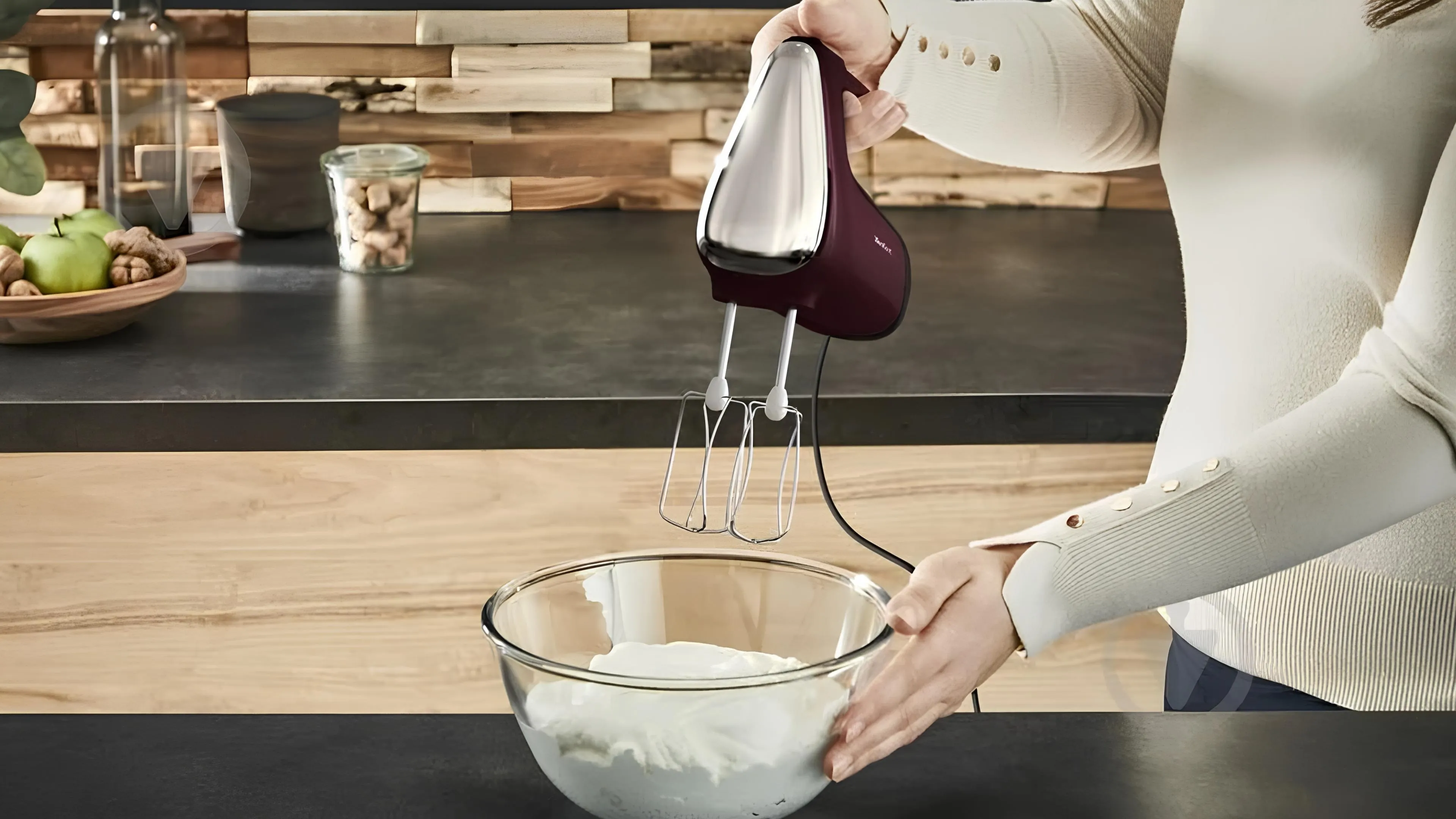 Ручний міксер Tefal HT652538 (Burgundy/Black)