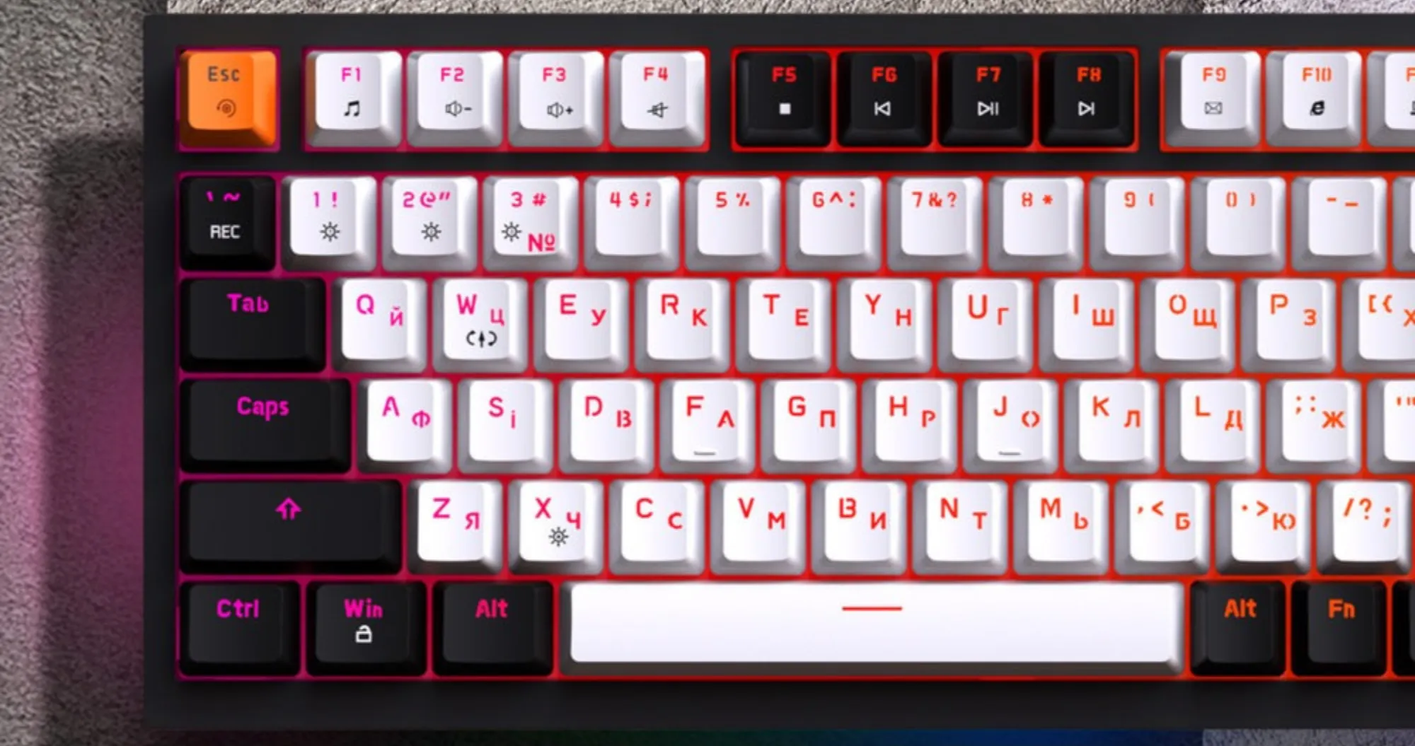 Игровая клавиатура GamePro MK160W (Red) с Hot-Swap RGB White (UA)