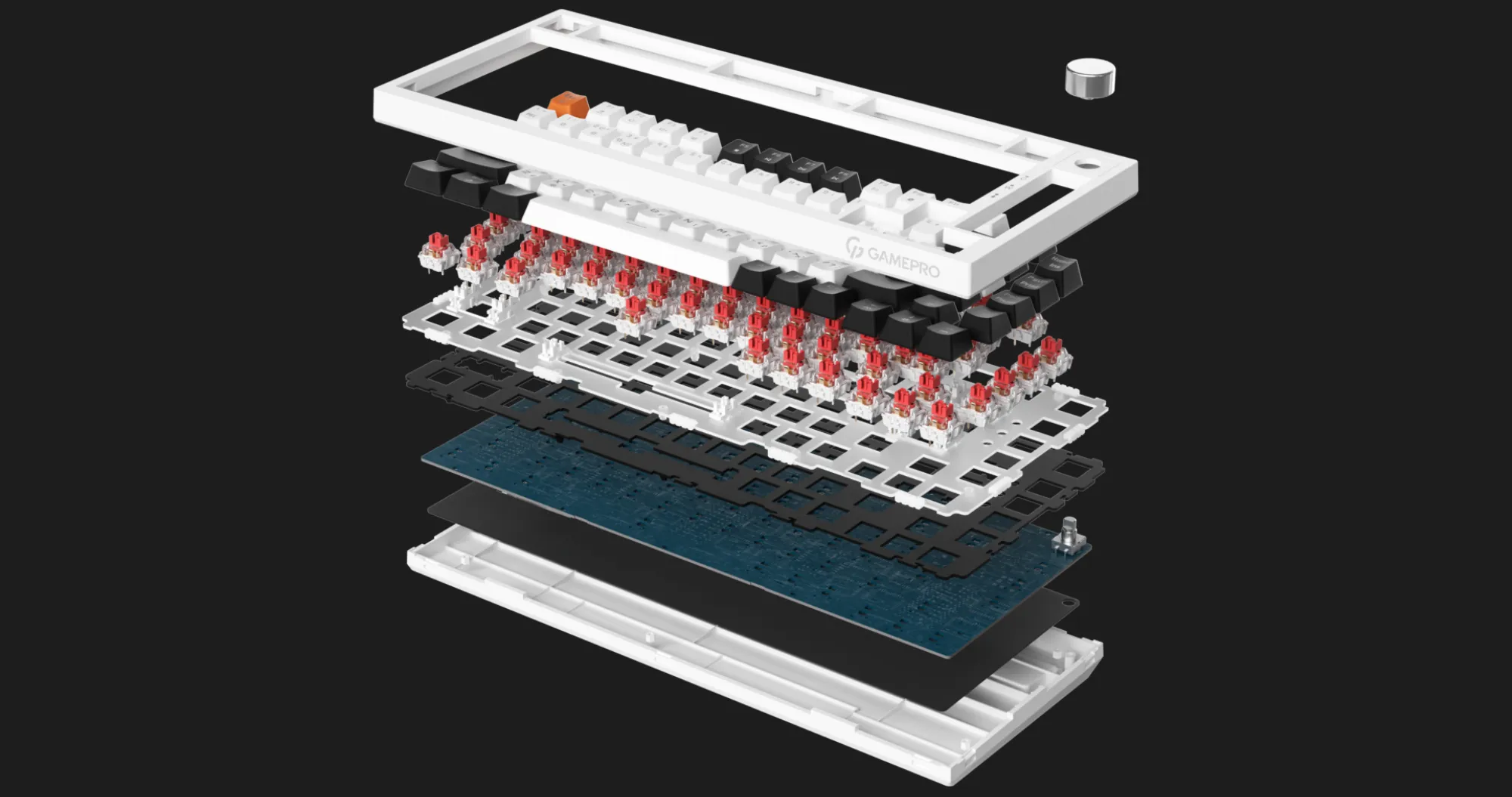 Игровая клавиатура GamePro MK160W (Red) с Hot-Swap RGB White (UA)