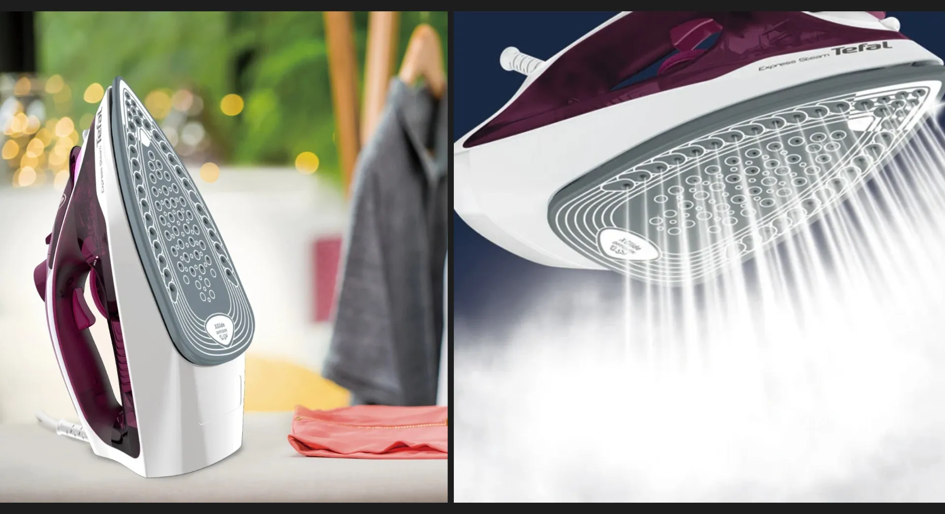 Праска Tefal FV2835E0 (White/Burgundy) (UA)