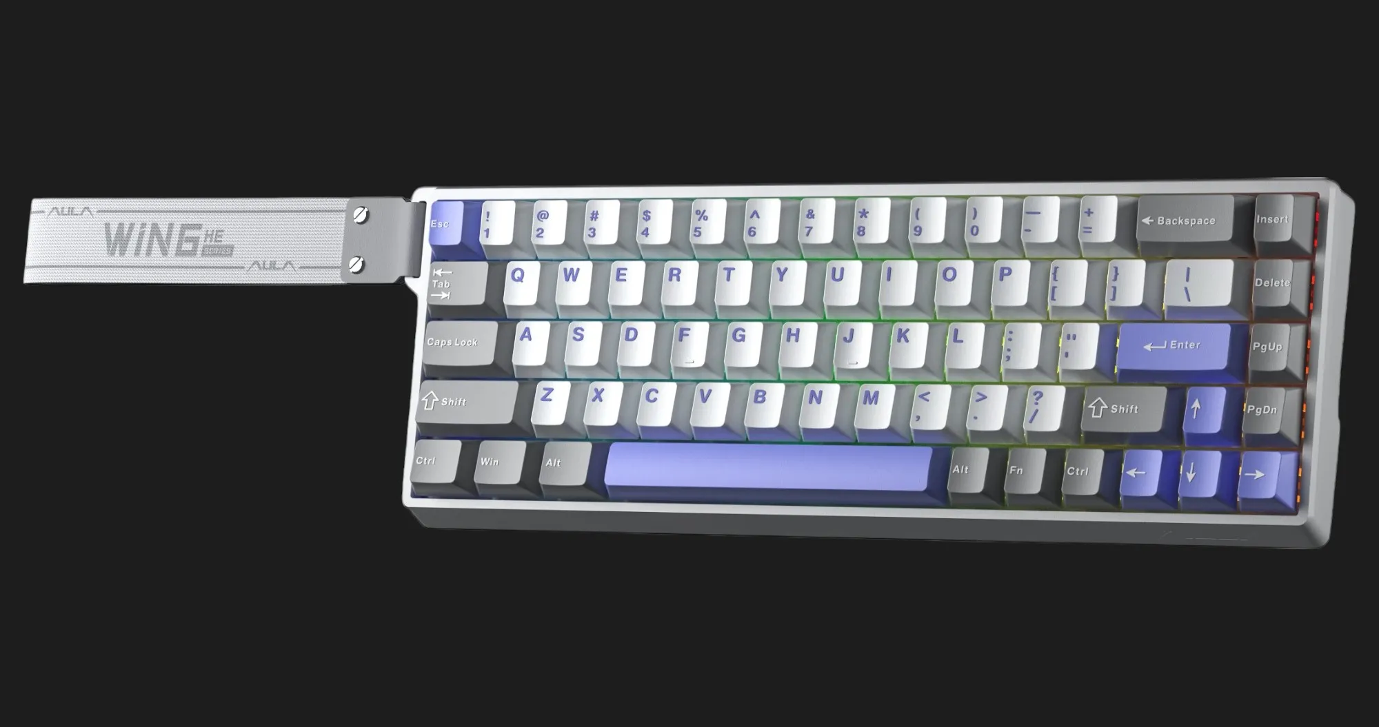 Клавиатура игровая AULA WIN68 HE Max (White Blue) (UA)