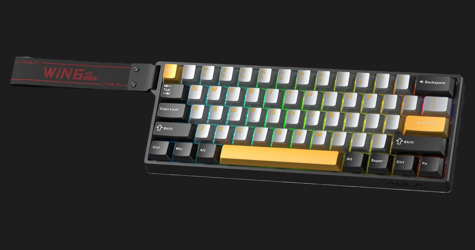 Клавиатура игровая AULA WIN60 HE Series (Grey Yellow) (UA)