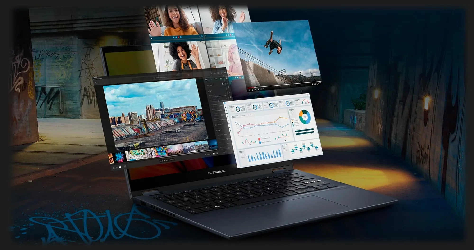 Ноутбук Asus Vivobook 16 Flip OLED TP3607SA 16" (Intel Core Ultra 7/32GB/1TB (SSD)/Intel Arc) (TP3607SA-RJ010W) (Standard)