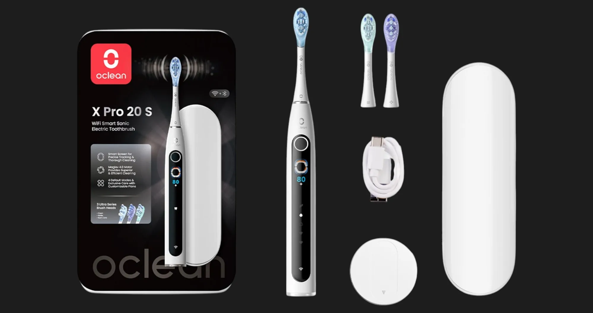 Зубная электрощетка Oclean X Pro 20 Set (Black)