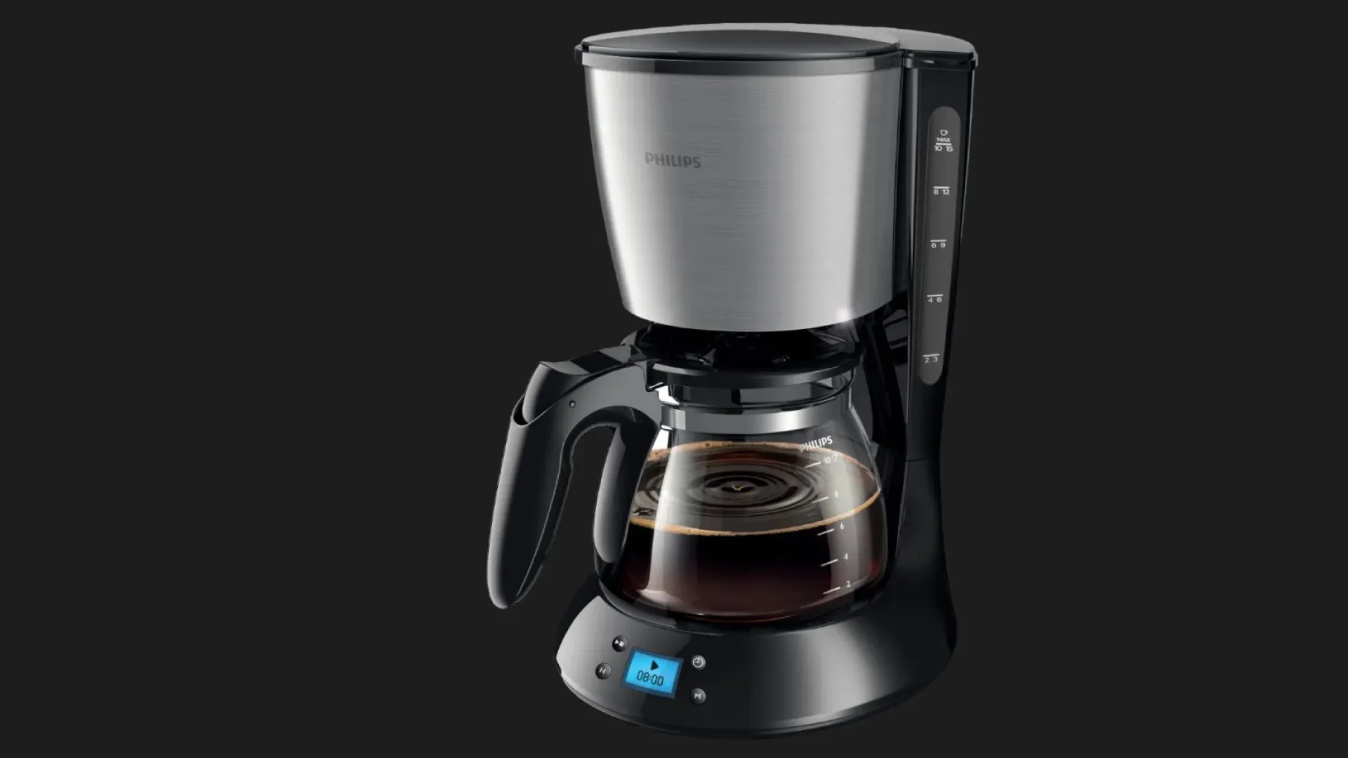 Кавоварка крапельна Philips Daily Collection (Black/Stainless Steel) (HD7459/20) (UA)