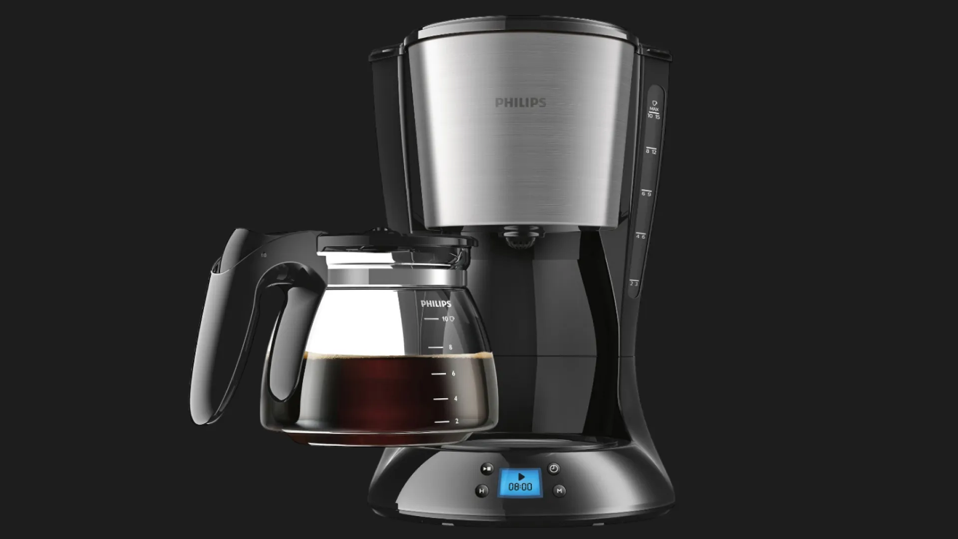 Кавоварка крапельна Philips Daily Collection (Black/Stainless Steel) (HD7459/20) (UA)