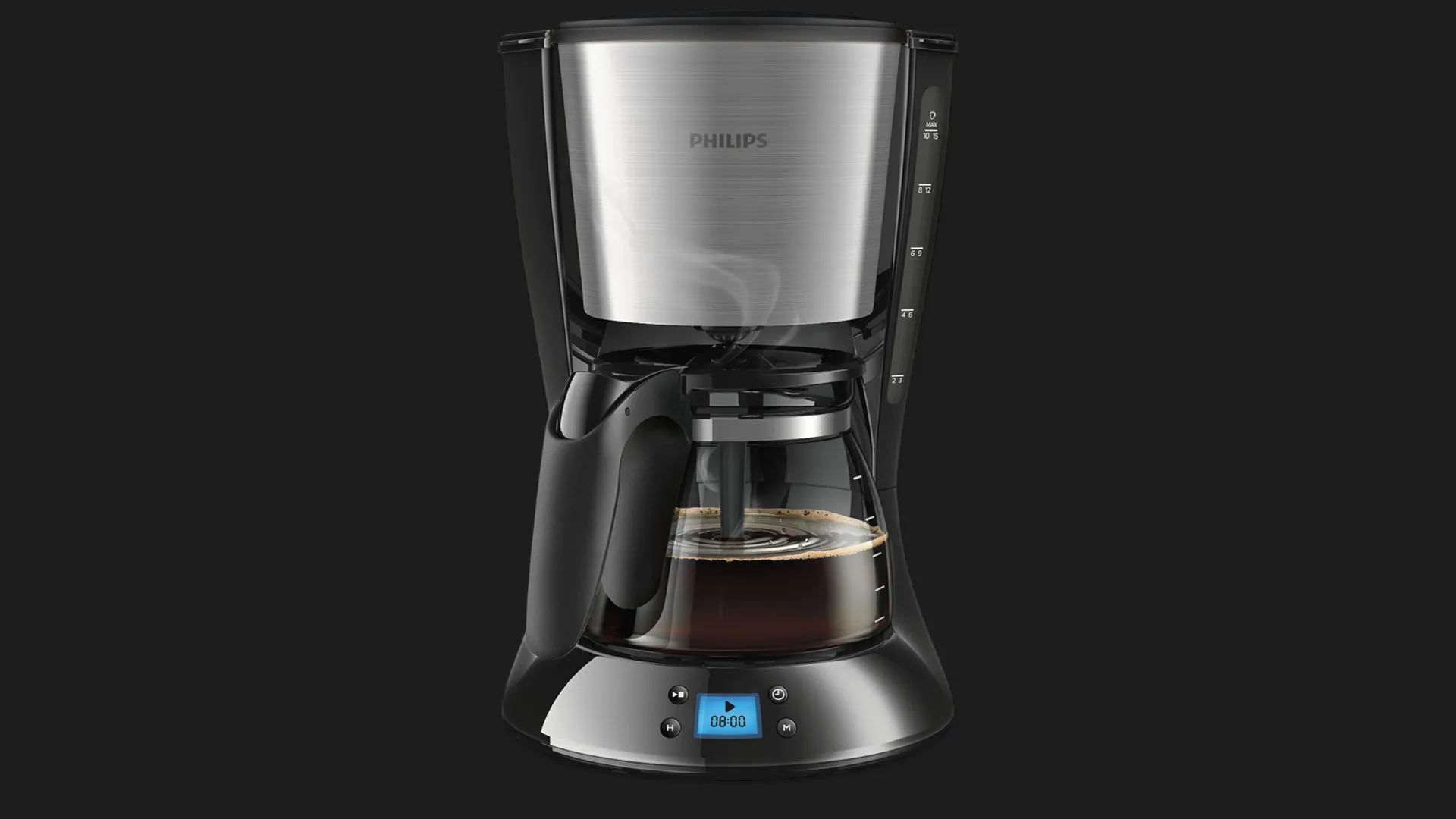 Кавоварка крапельна Philips Daily Collection (Black/Stainless Steel) (HD7459/20) (UA)