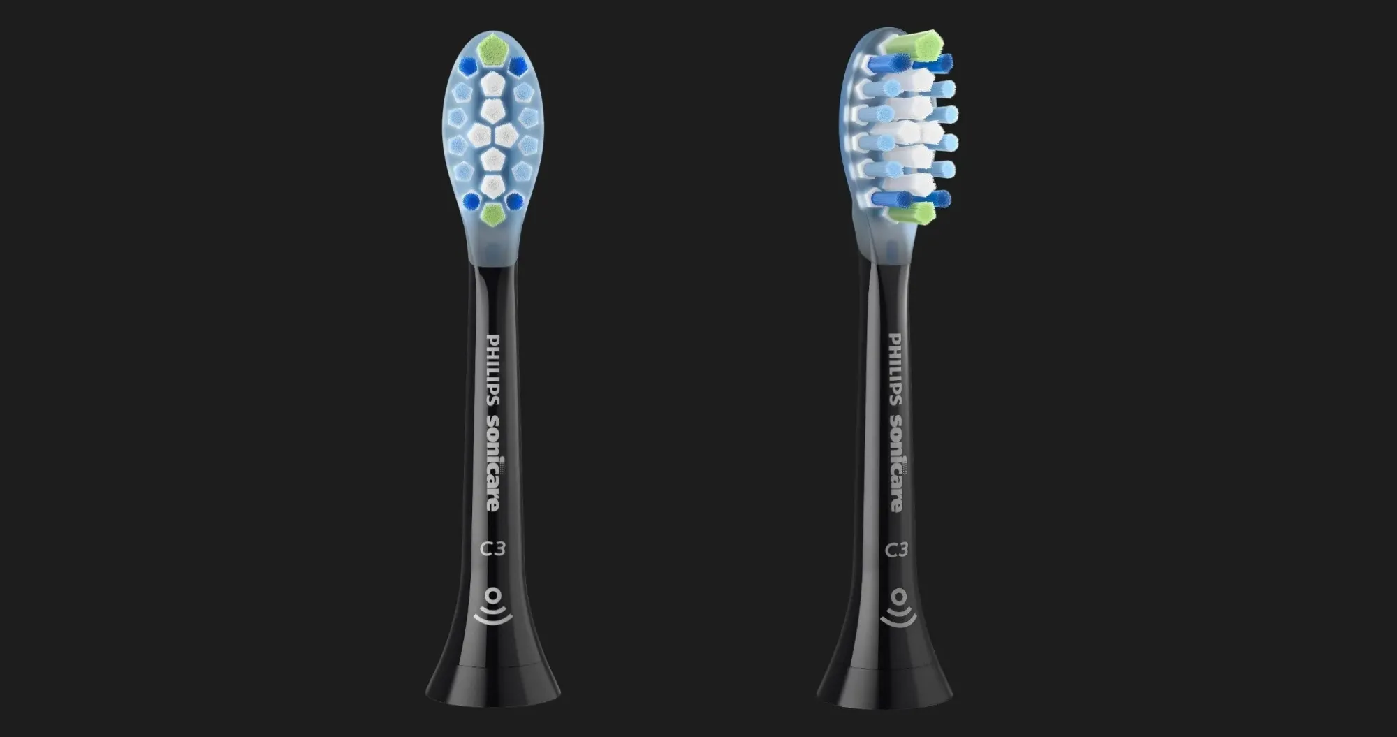 Насадка для зубної щітки Philips Sonicare C3 Premium Plaque Defense (Black)