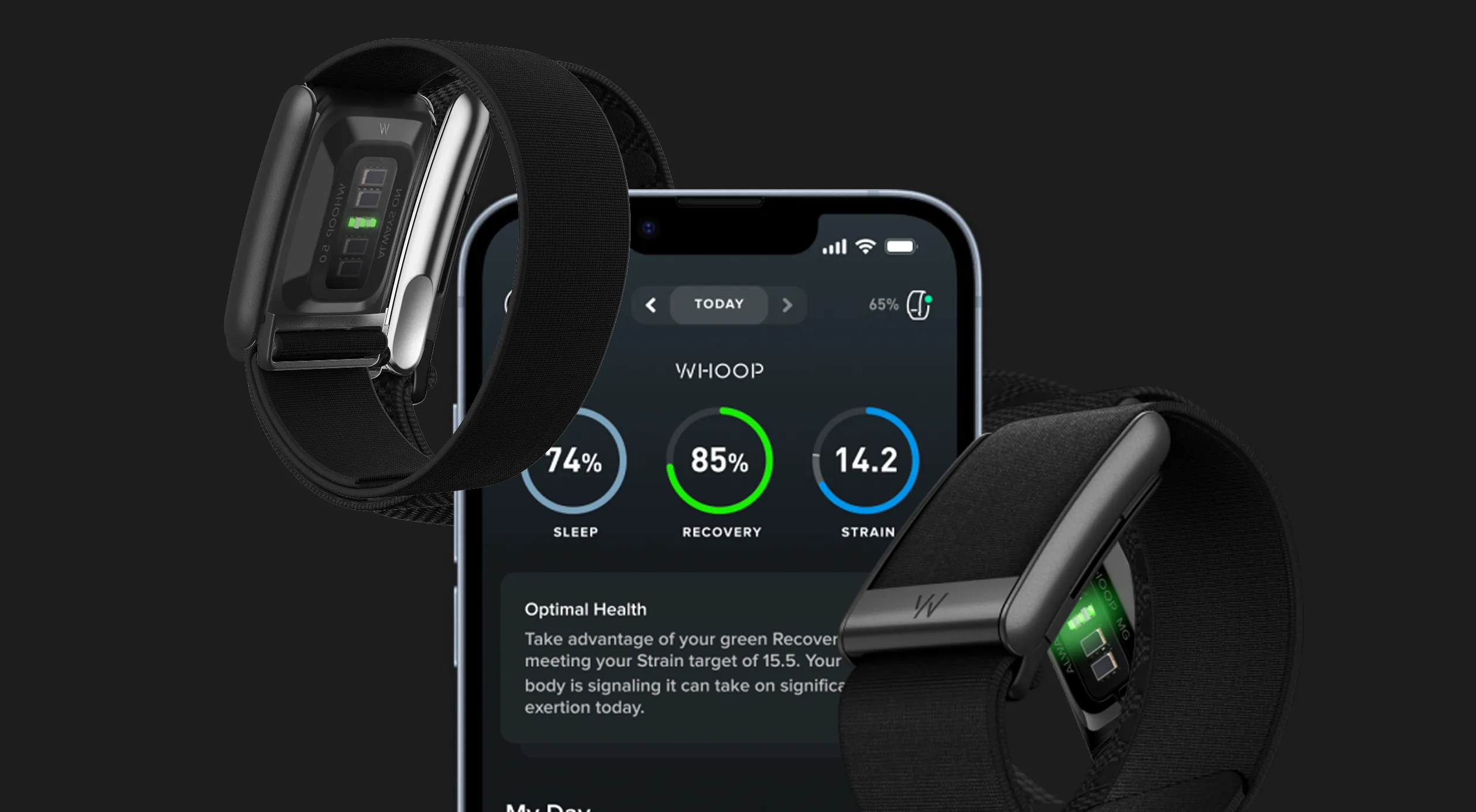 Фитнес-браслет WHOOP 5.0 One Jet Black CoreKnit 12-Month Membership (973-003-000)