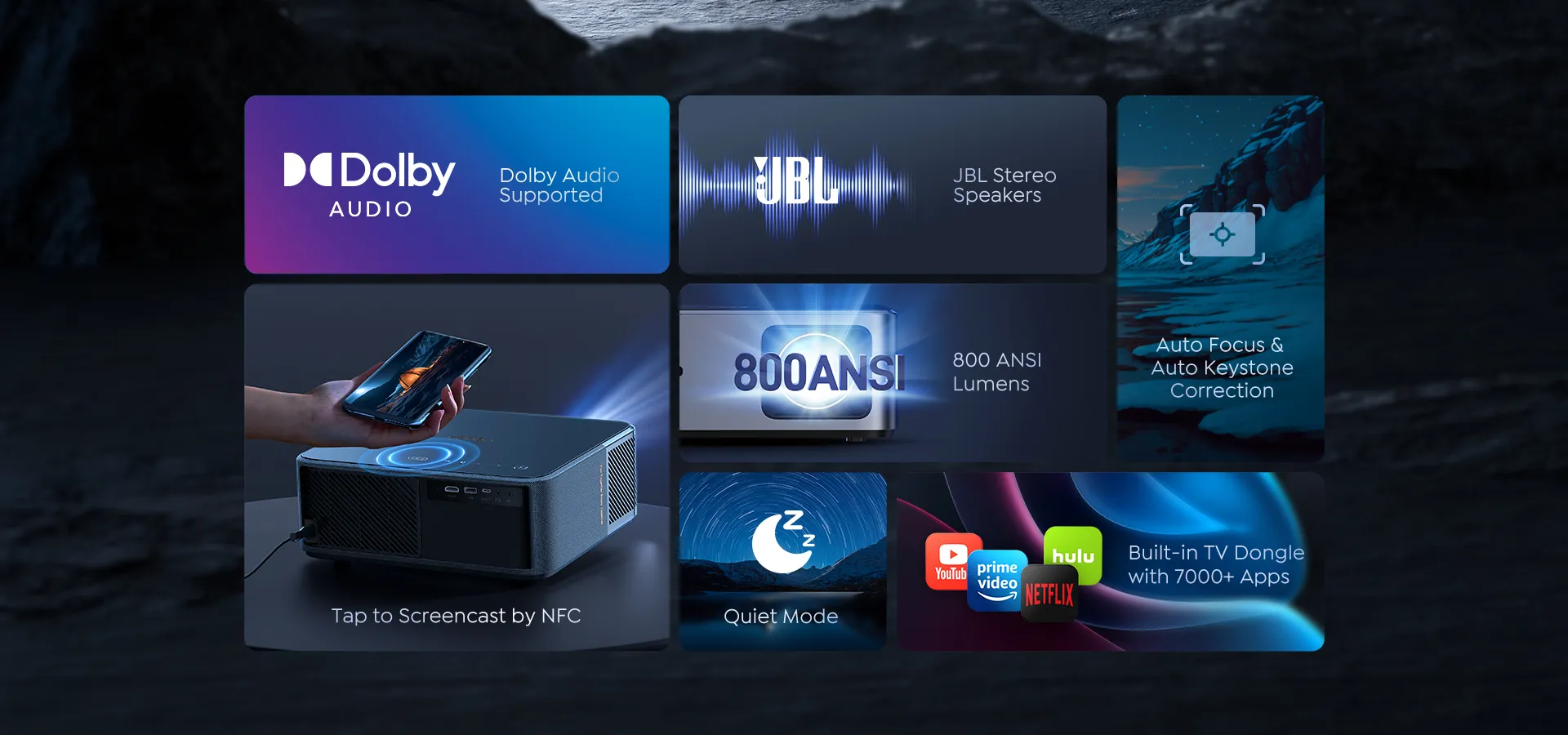 Мультимедийный проектор Yaber K2s (Black) (UA)