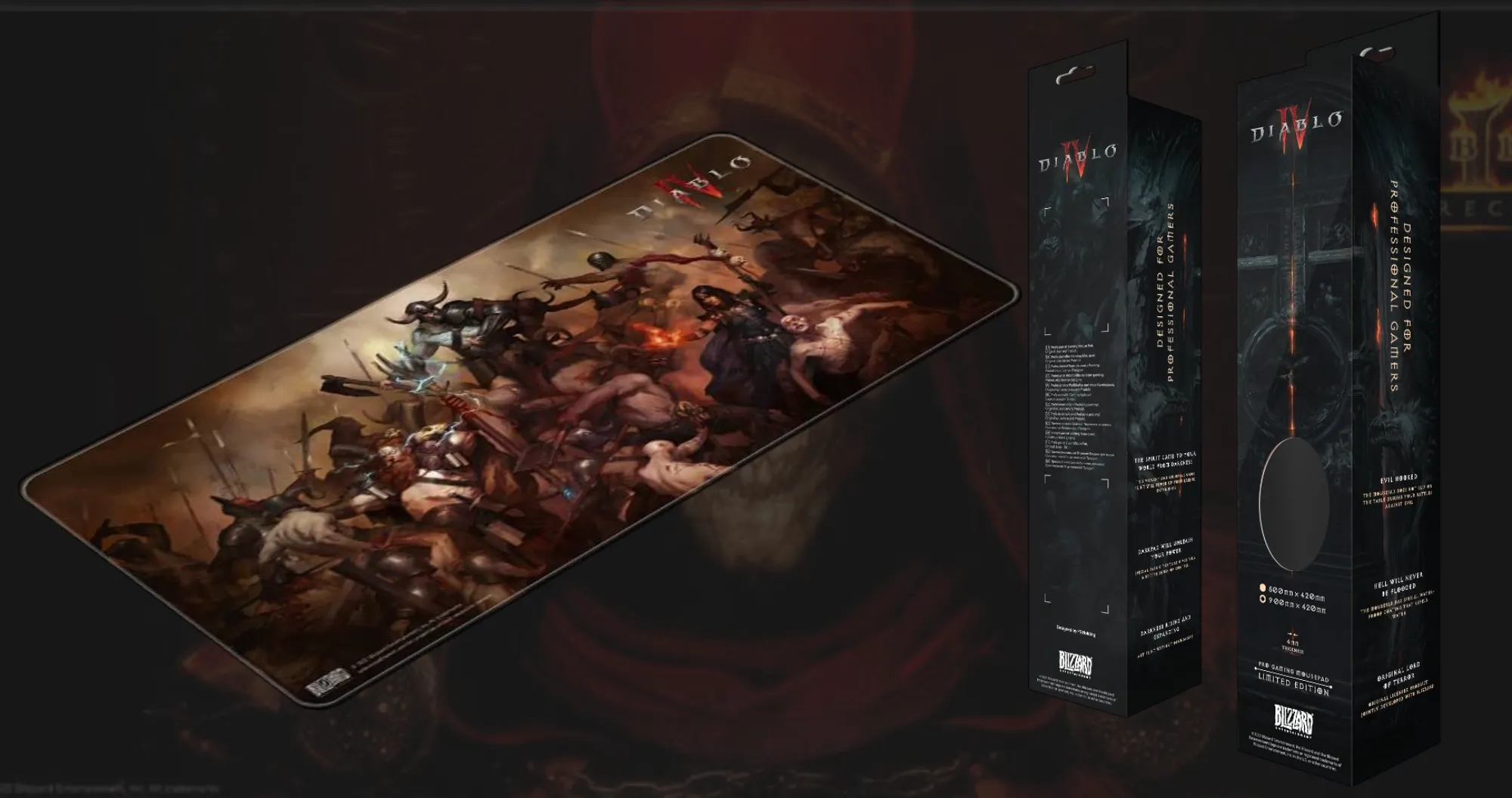 Килимок для миші Blizzard DIABLO IV Heroes XL