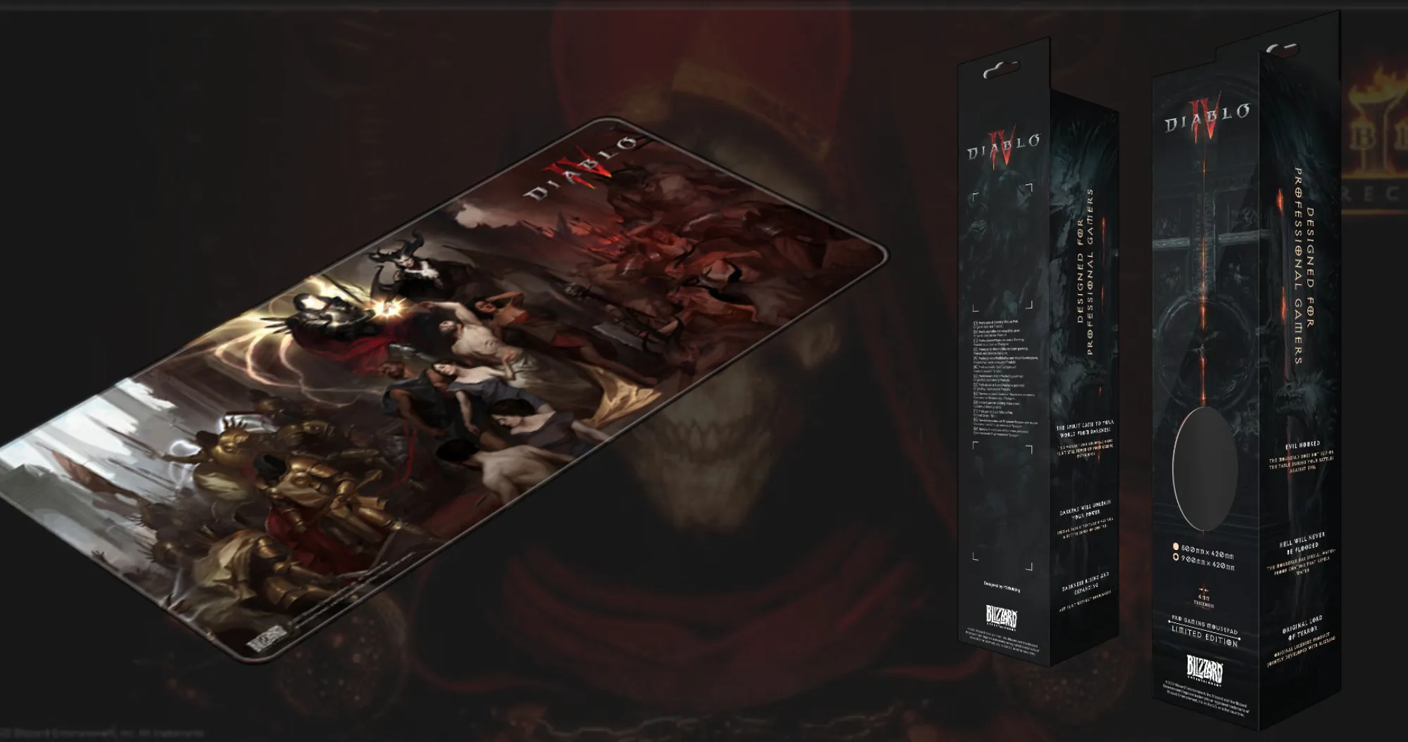 Коврик для мыши Blizzard DIABLO IV Inarius and Lilith XL