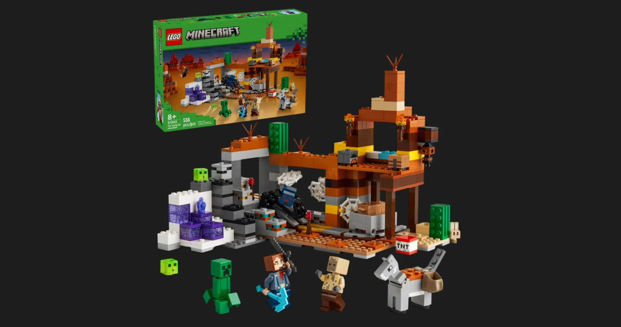 Конструктор LEGO Minecraft The Badlands Mineshaft (21263)