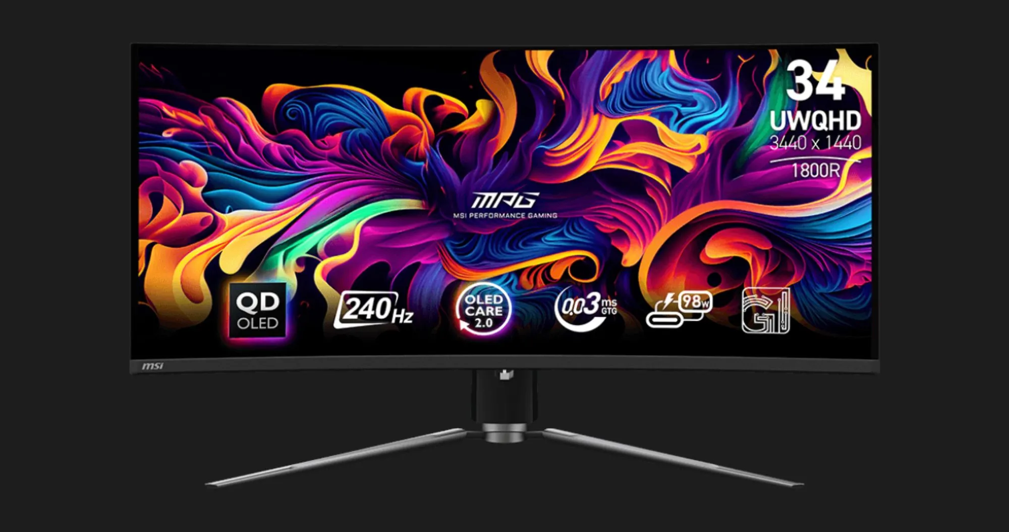 Игровой монитор MSI 34.18" QD-OLED 240Hz MPG 341CQPX (UA)