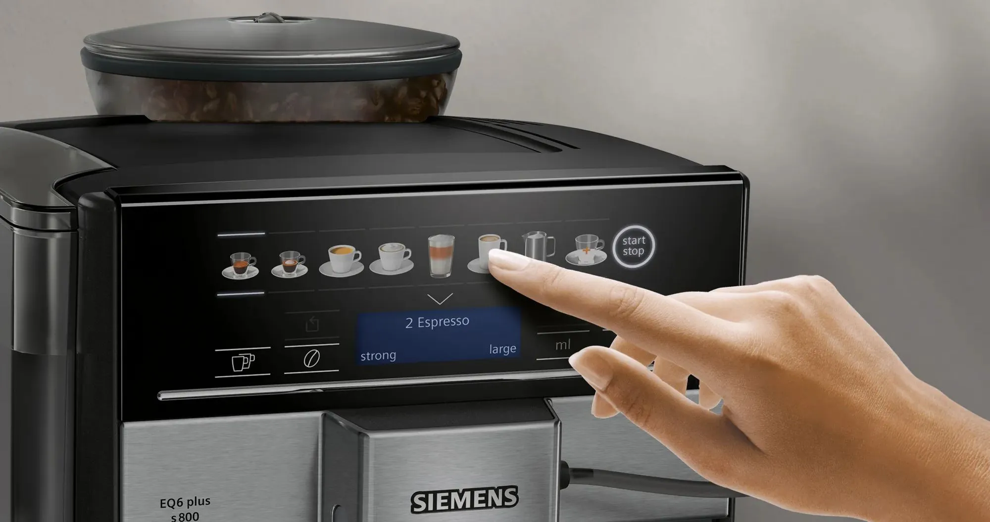 Кофемашина Siemens EQ6 Plus S800 (Sapphire Black Metallic) (TE658209RW) (UA)