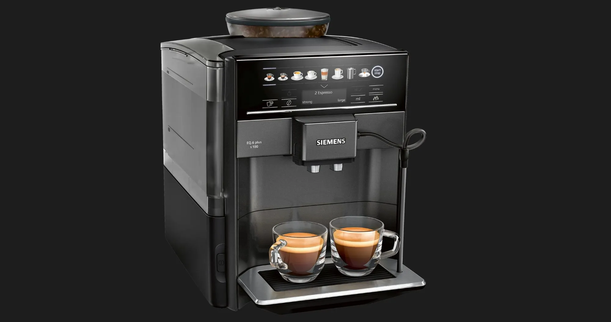 Кавомашина Siemens EQ6 Plus S100 (Sapphire Black Metallic) (TE651319RW) (UA)