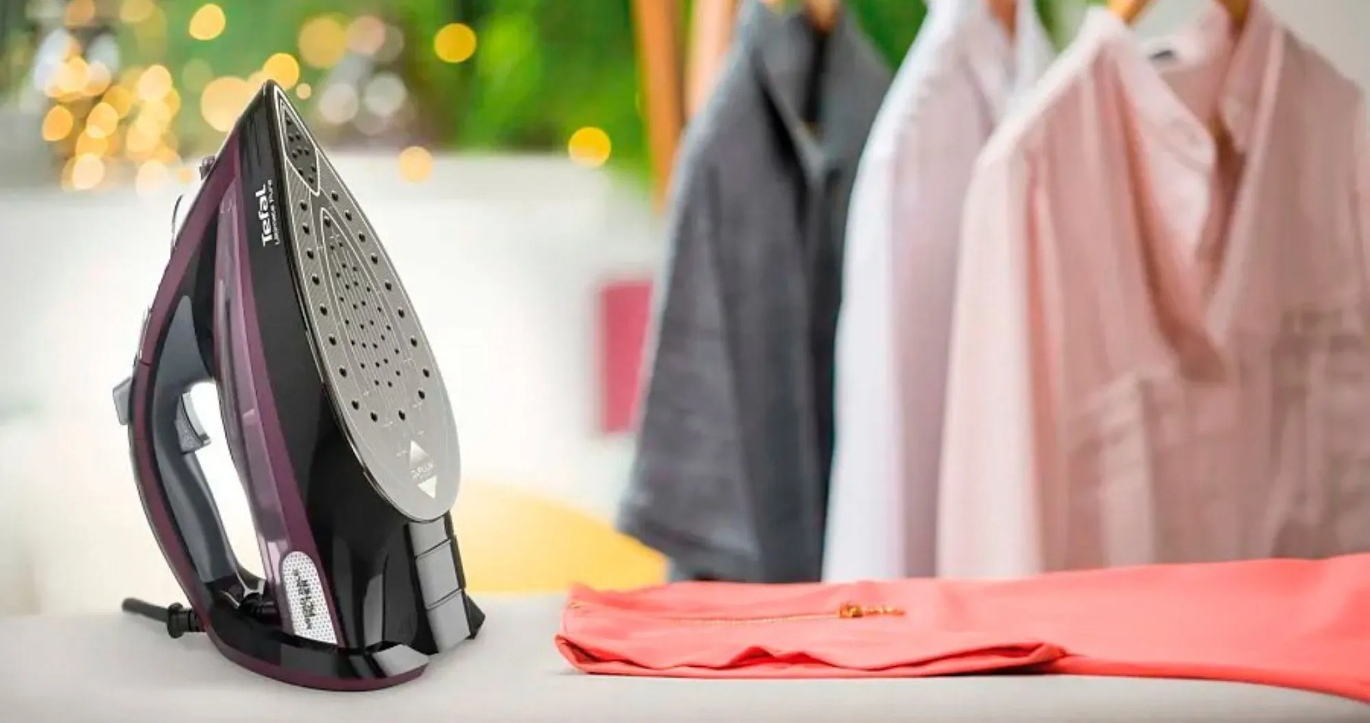 Праска Tefal FV9835E0 (Black/Burgundy) (UA)