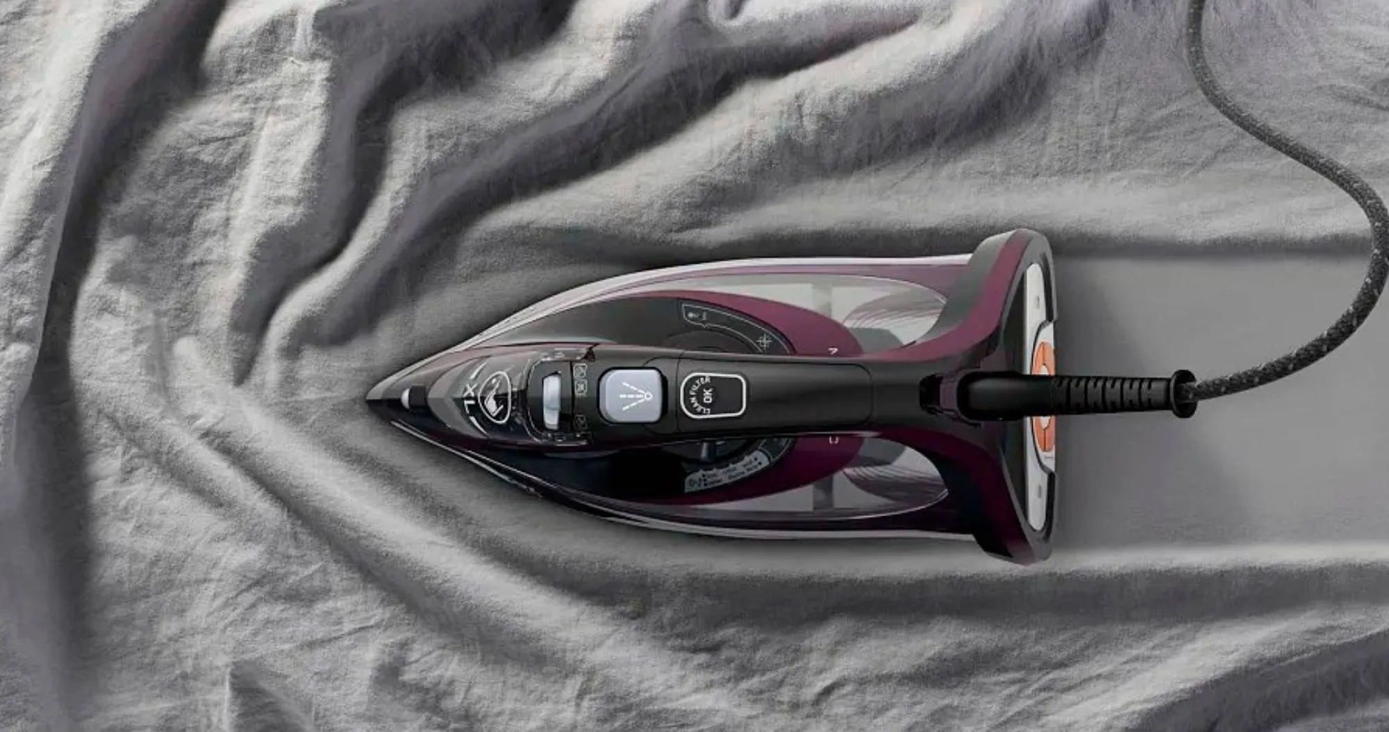 Праска Tefal FV9835E0 (Black/Burgundy) (UA)