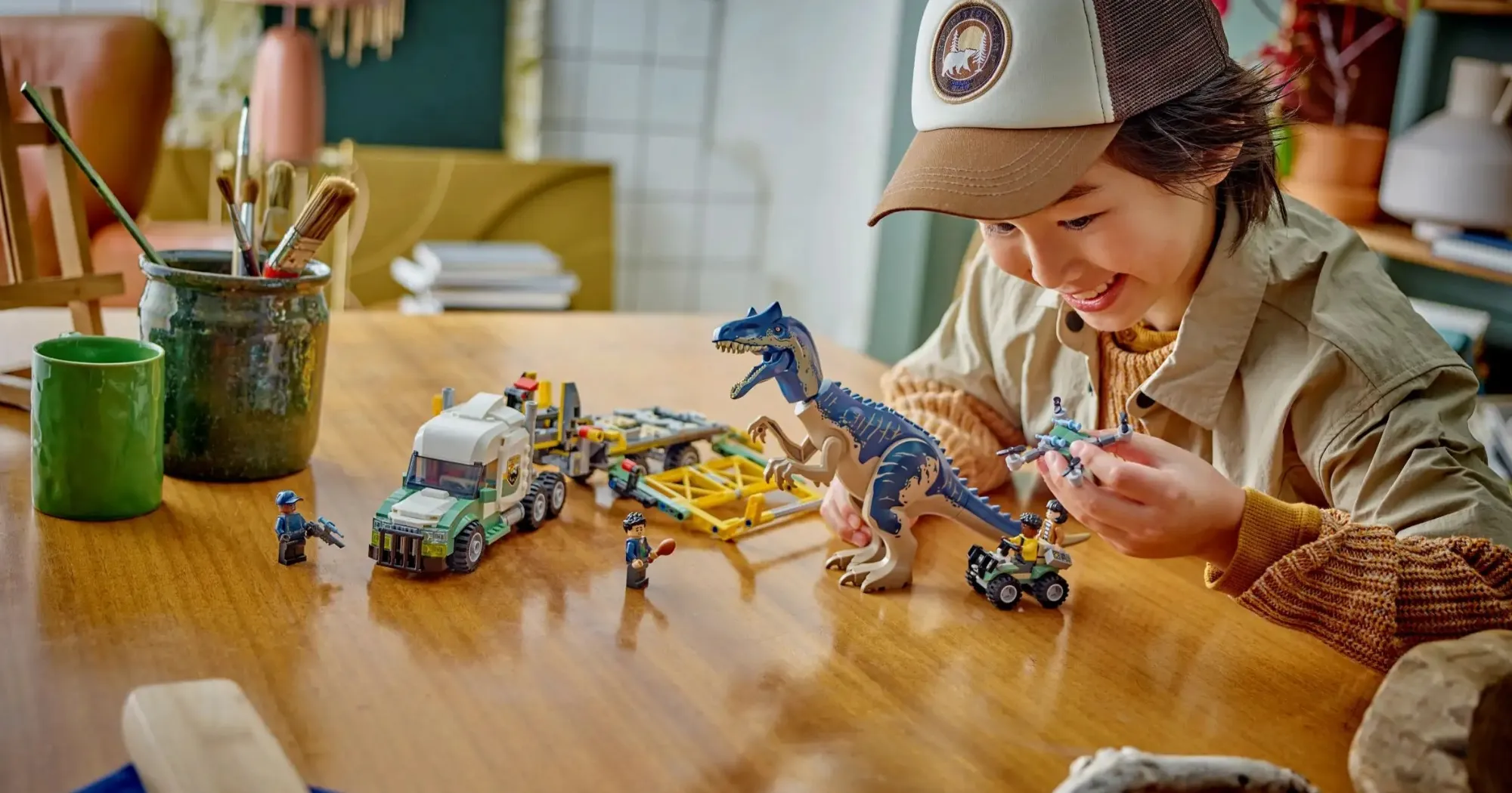 Конструктор LEGO Jurassic World Миссии динозавров: Грузовик для перевозки аллозавра (76966)