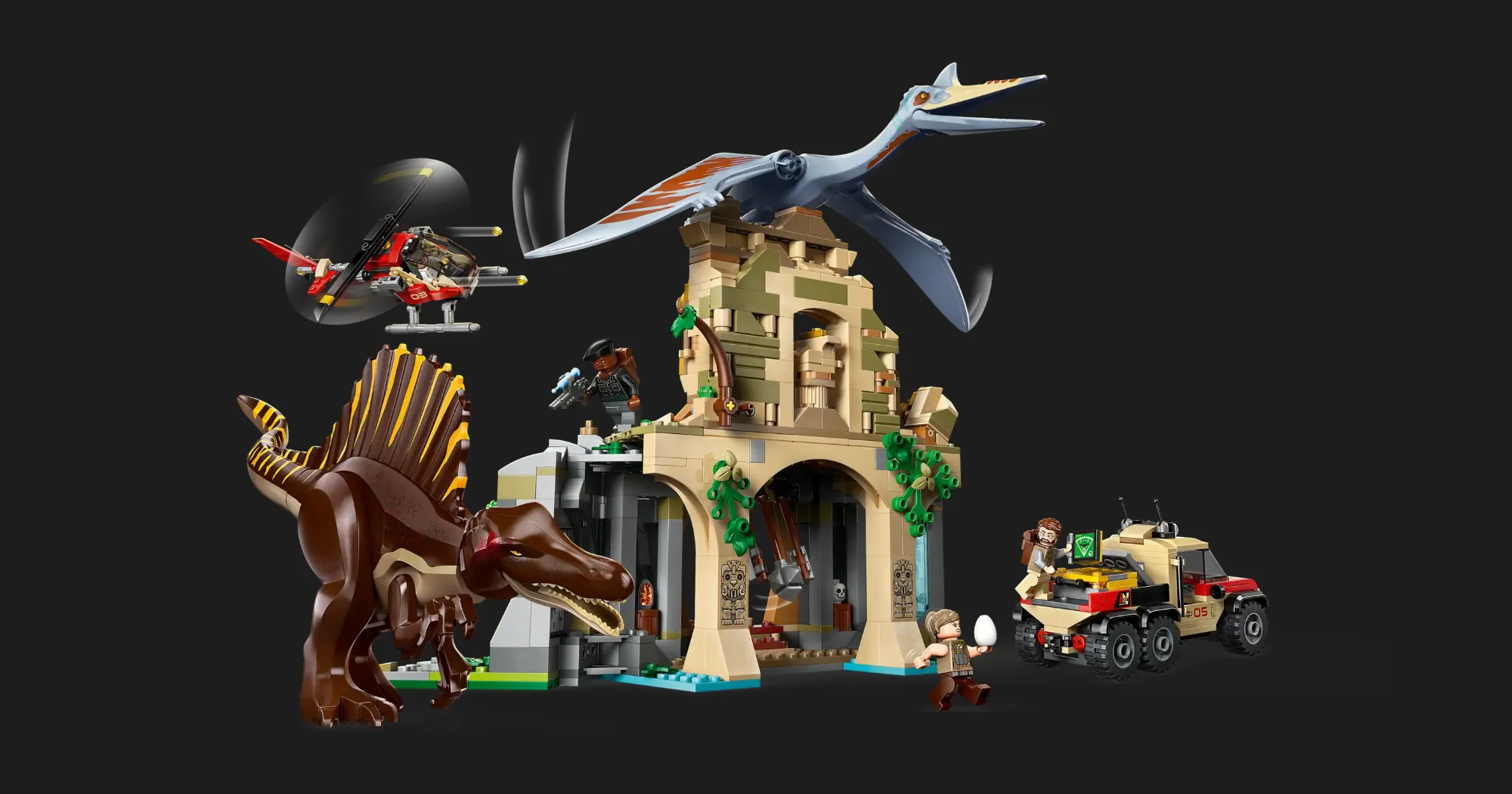 Конструктор LEGO Jurassic World Spinosaurus &amp; Quetzalcoatlus Air Mission (76976)