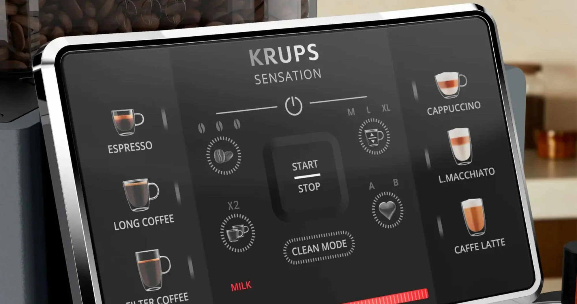 Кавомашина Krups Sensation Milk (Black) (EA912B10) (UA)