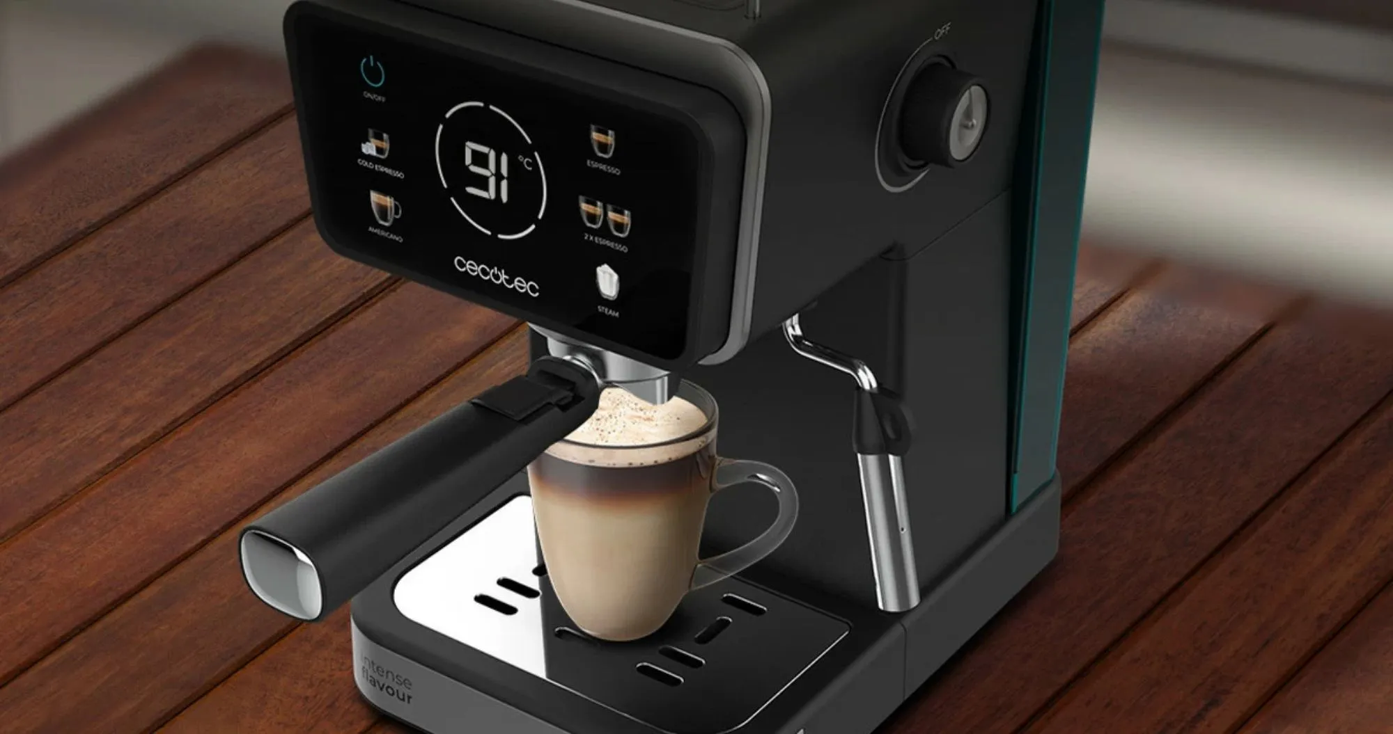 Ріжкова кавоварка Cecotec Power Espresso 20 ColdBrew Touch (Black) (CCTC-00269) (UA)