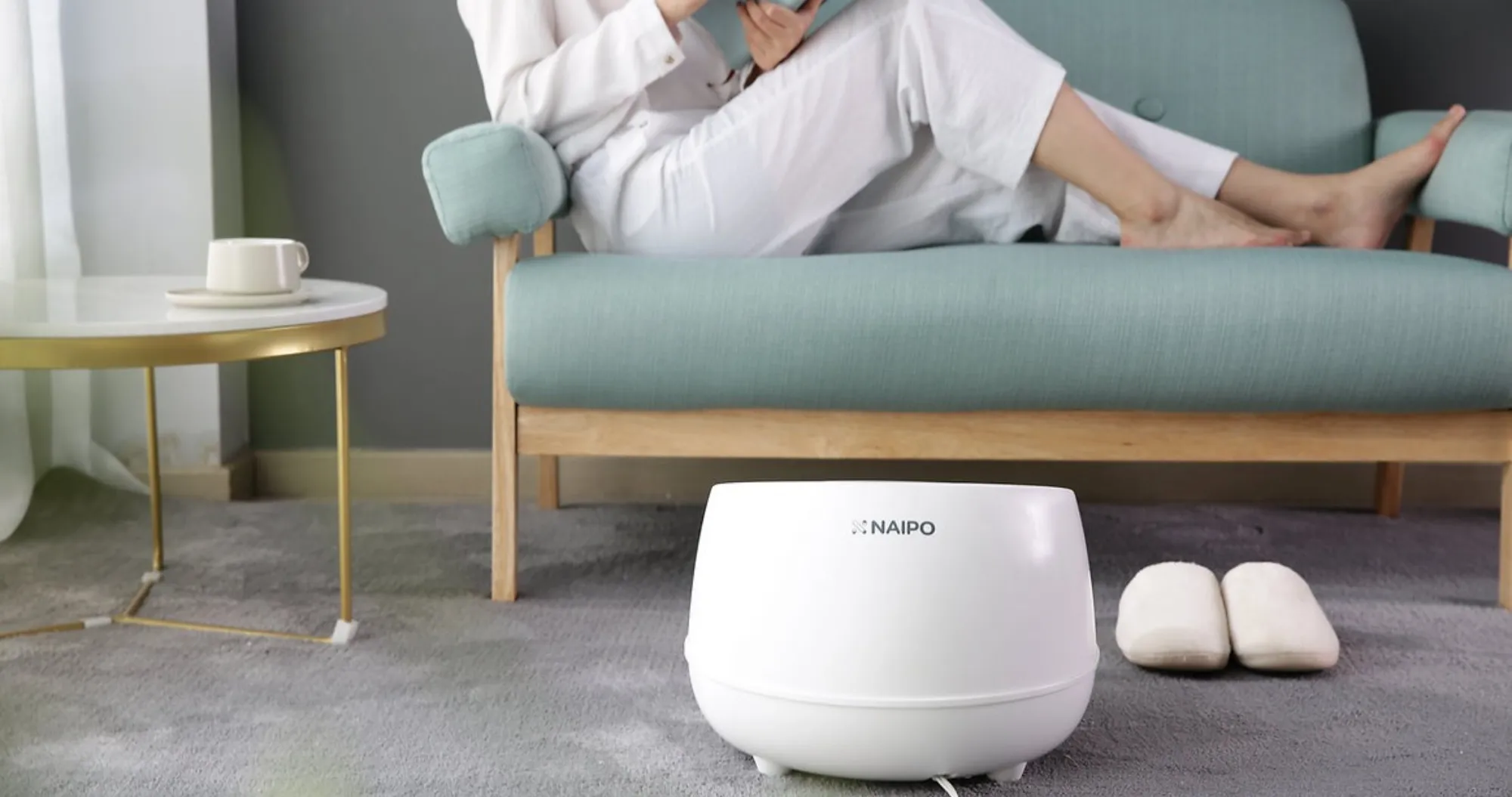 Масажер паровий для ніг Naipo OFLEXISPA (White)