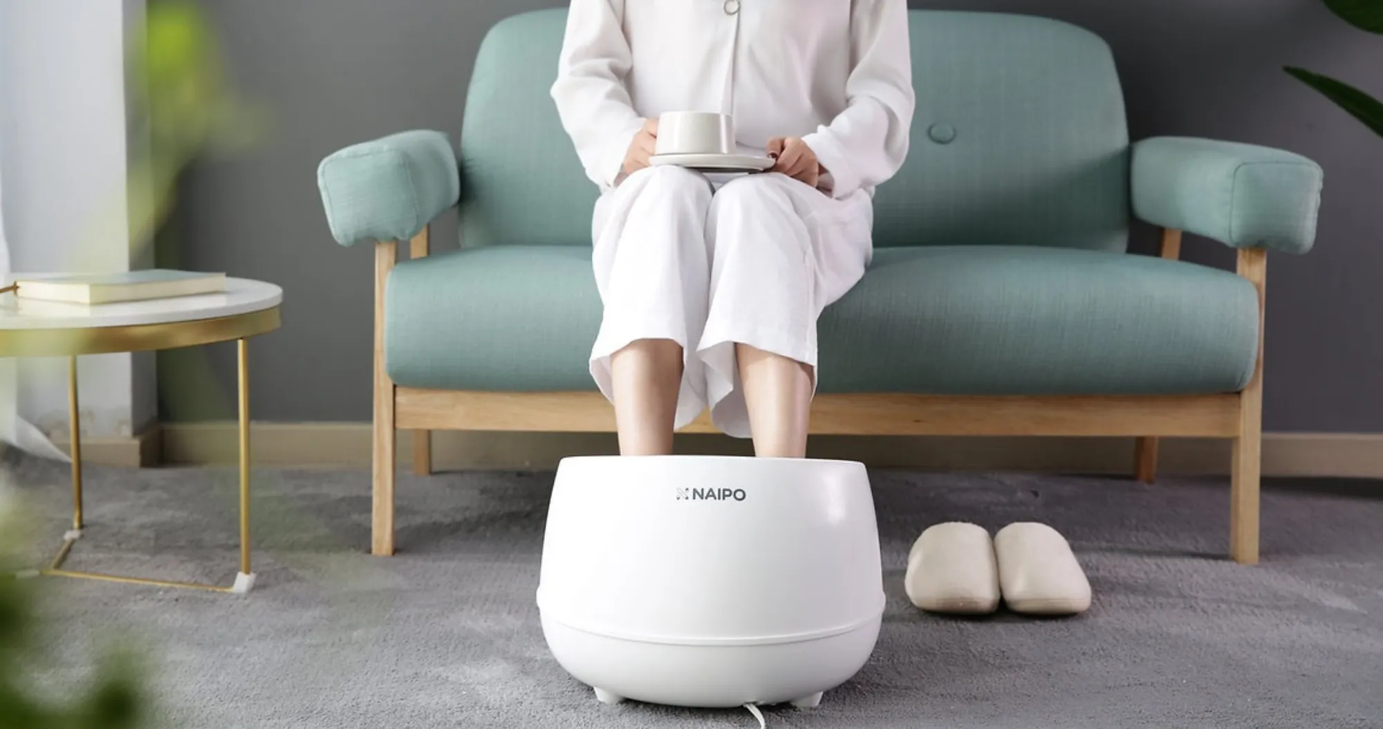 Масажер паровий для ніг Naipo OFLEXISPA (White)