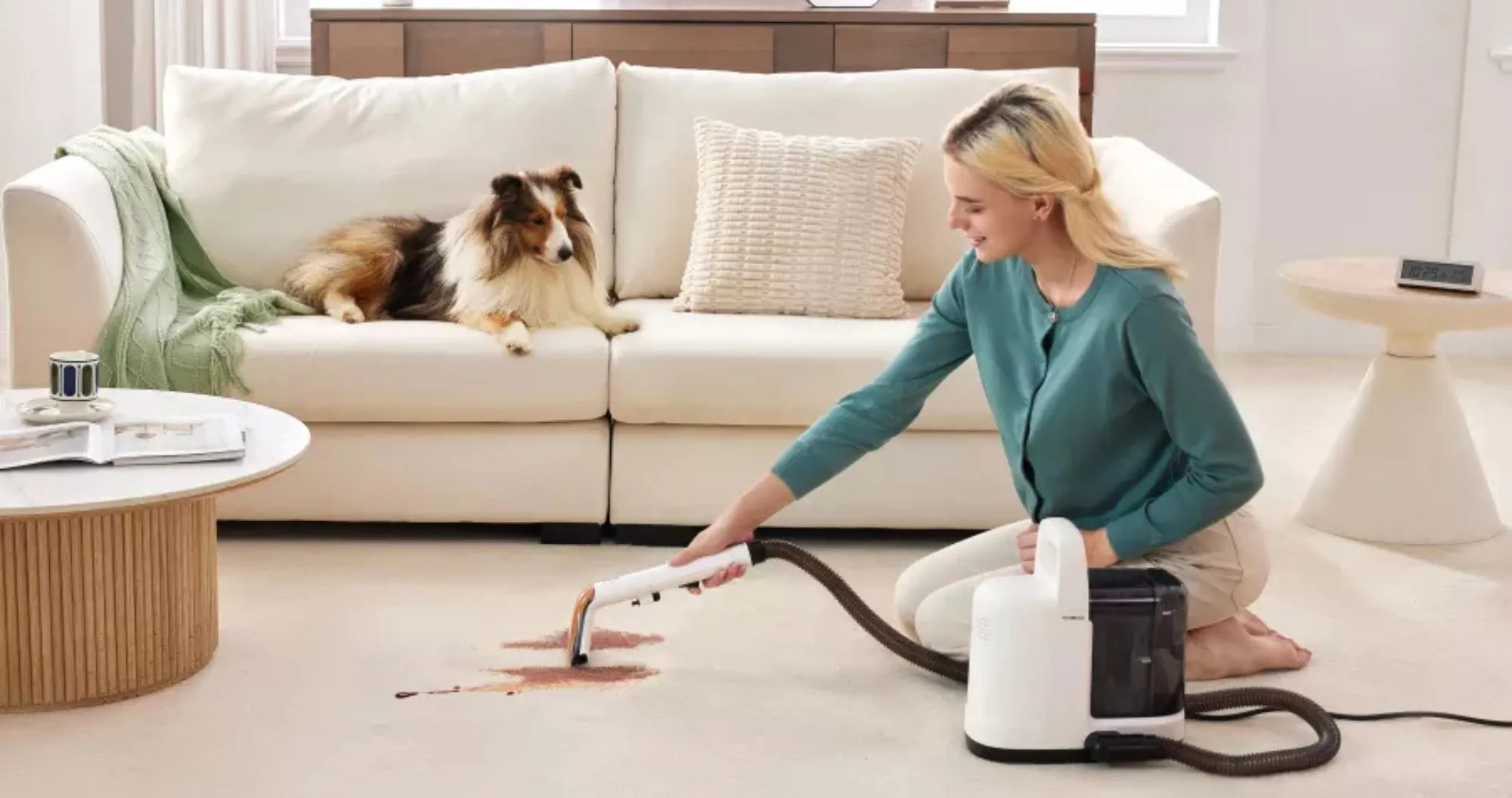 Пилосос безмішковий Tineco iCarpet One Spot (SC050300DE) (White) (UA)