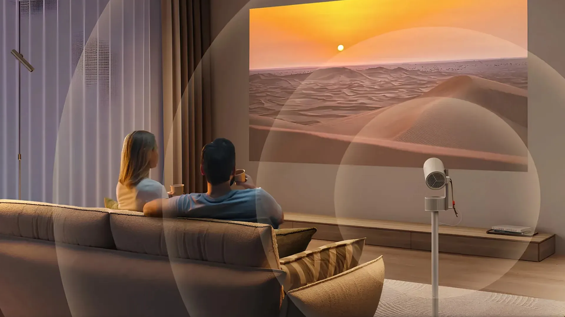 Портативний проектор XGIMI MoGo 3 Pro bundle + PowerBase Stand + Optical Filter + Screen (XN13A-3) (Silver) (UA)