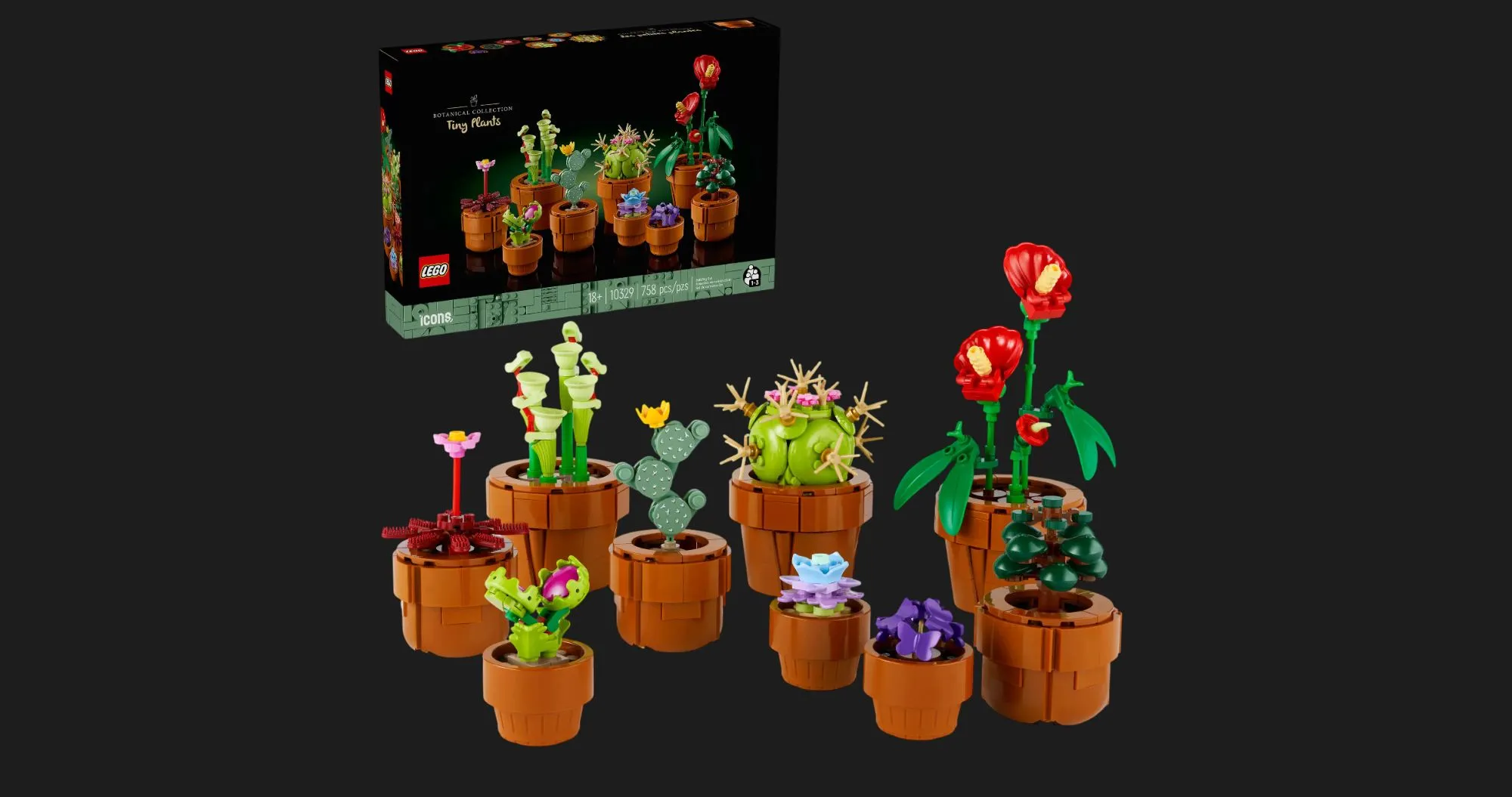 Конструктор LEGO Botanicals Мініатюрні рослини (10329)