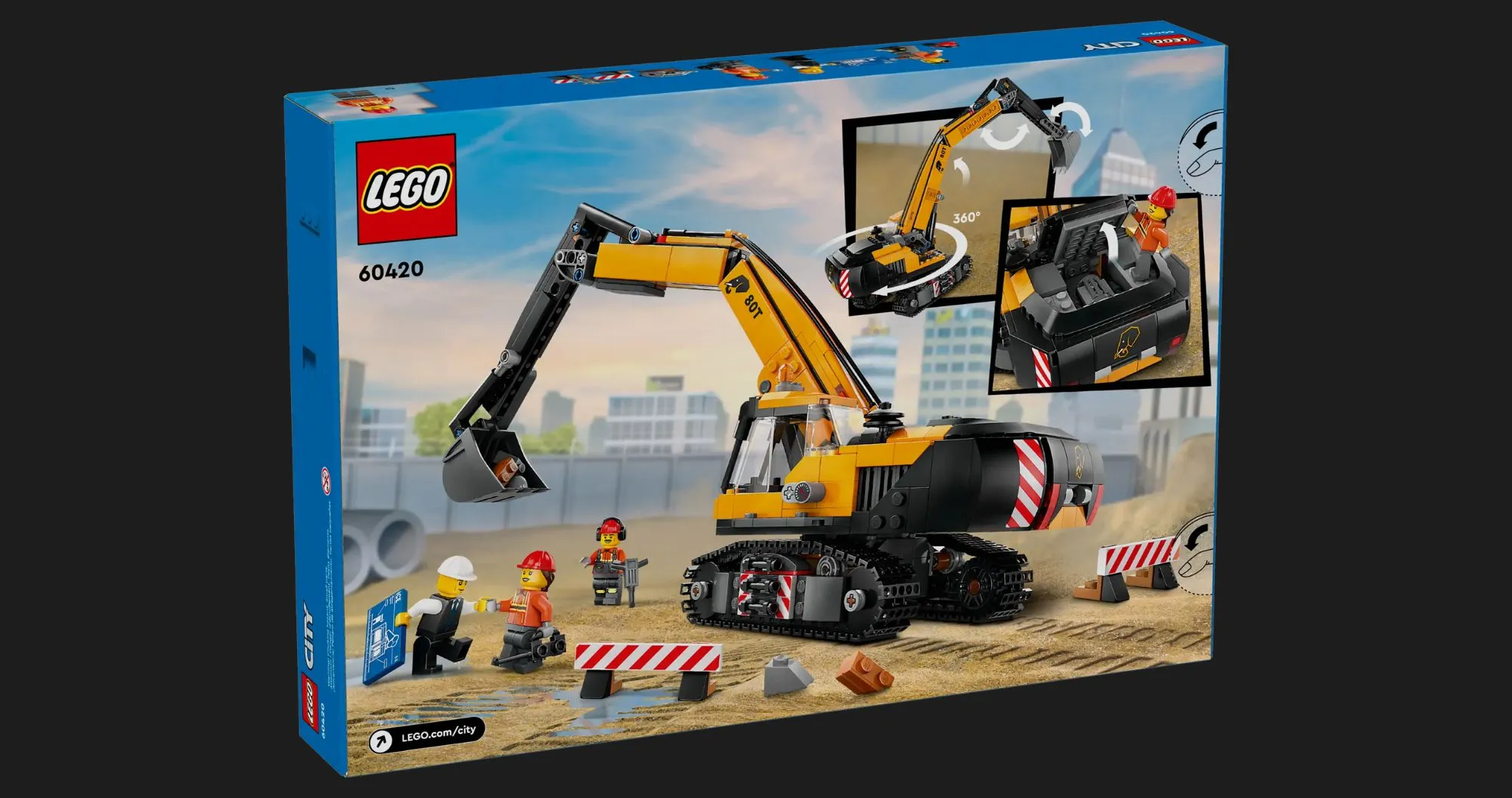 Конструктор LEGO City Желтый строительный экскаватор (60420)