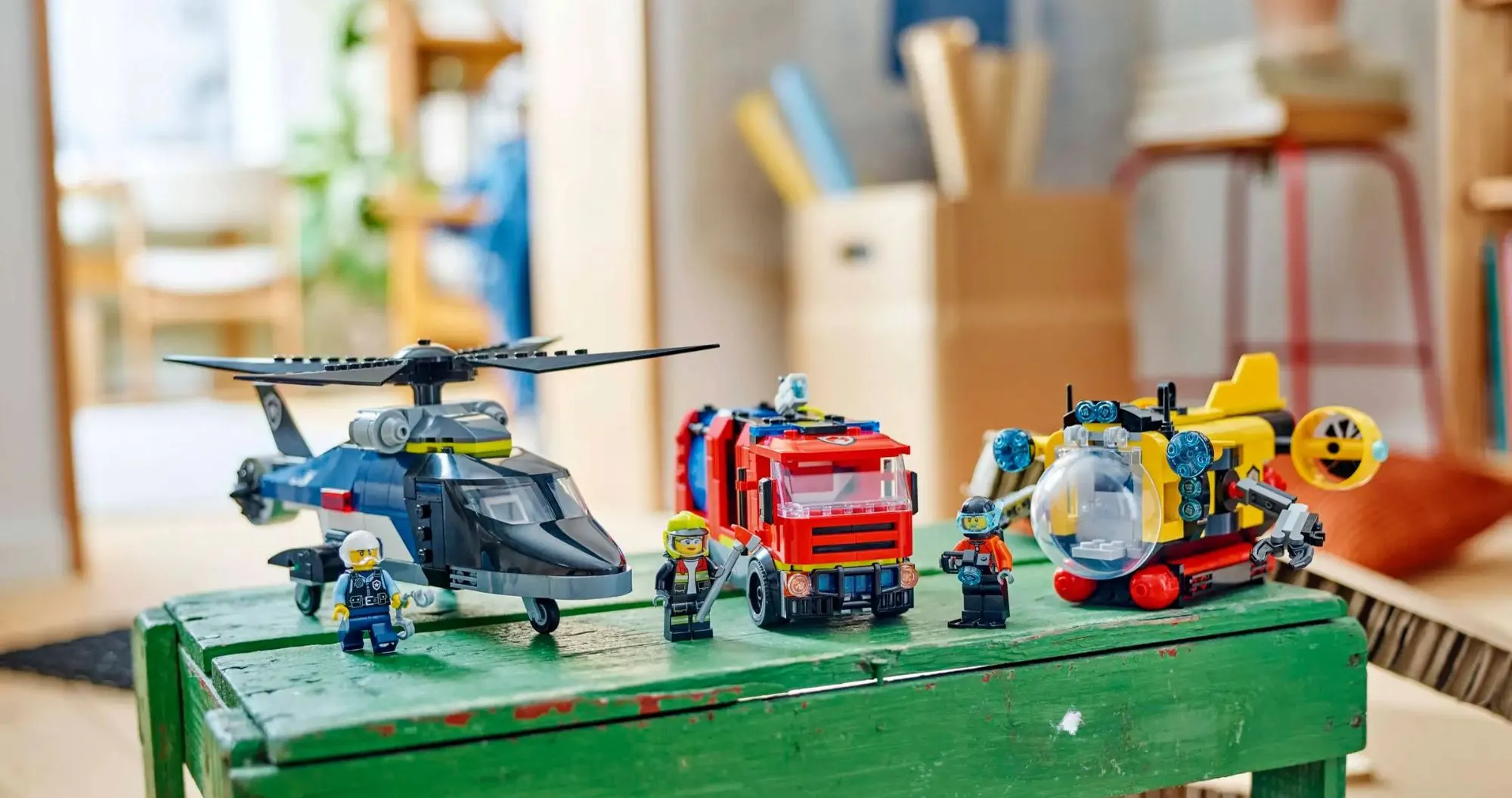 Конструктор LEGO City Helicopter, Fire Truck &amp; Submarine Remix (60462)