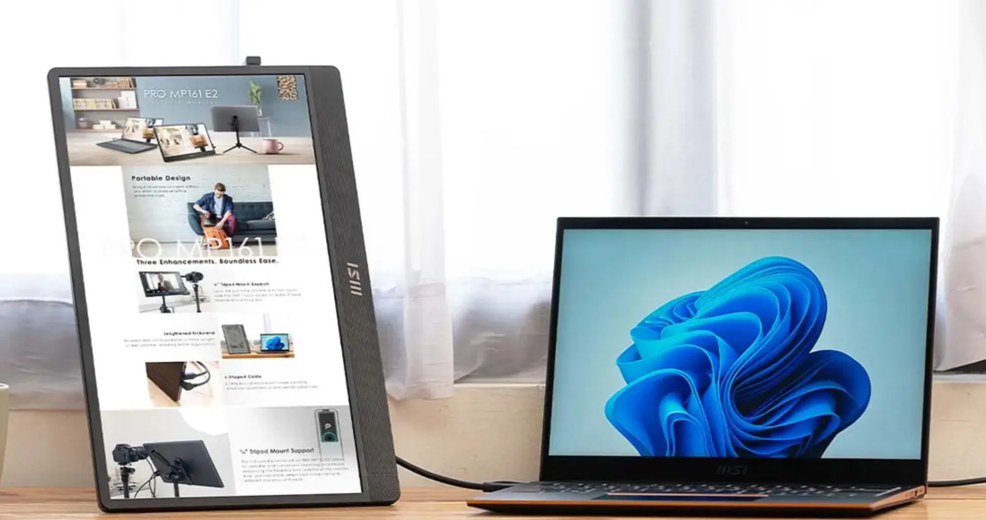 Портативний монітор MSI 15.6" PRO MP161 E2 IPS 60Hz (UA)