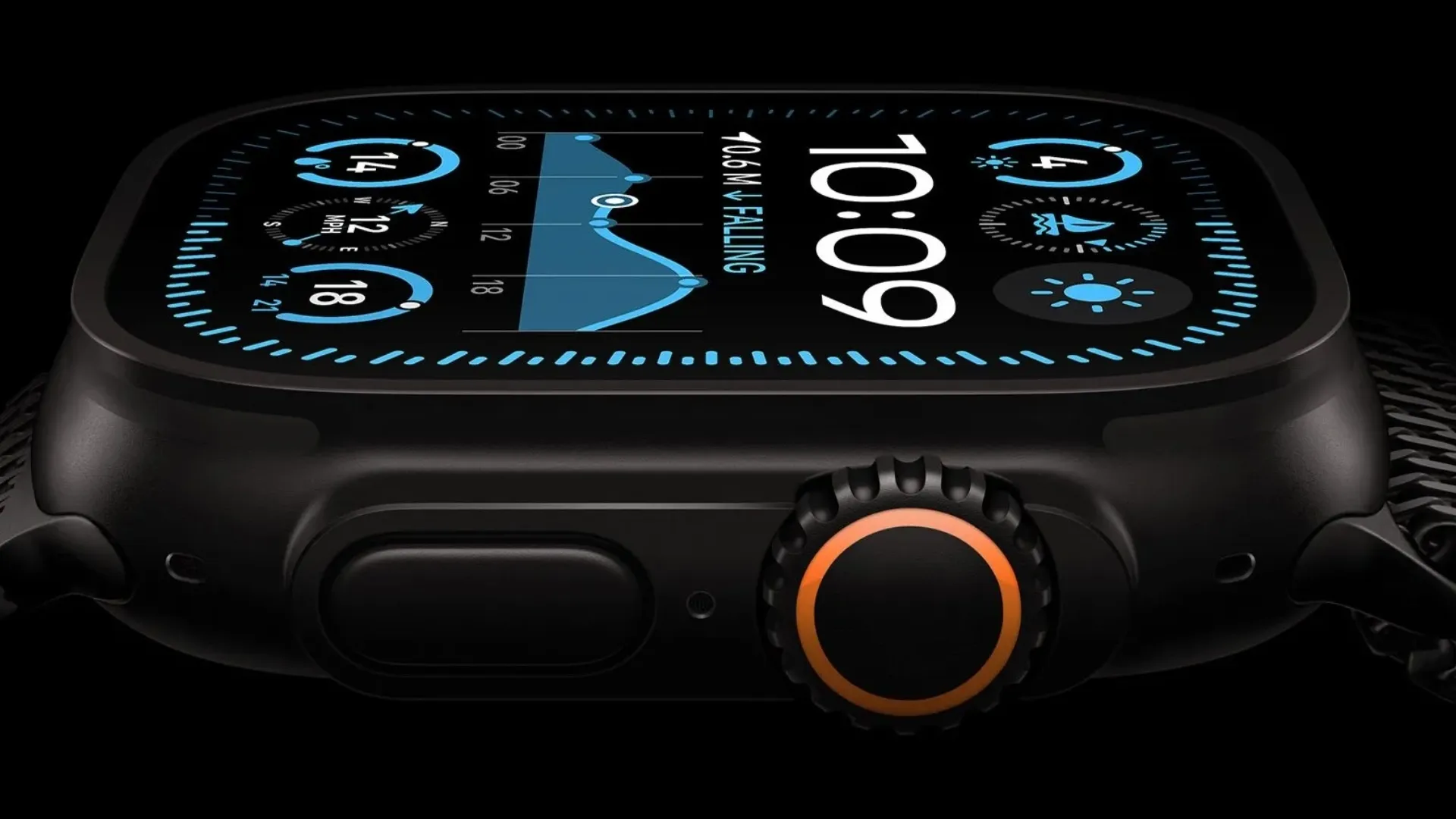 Apple Watch Series 11 GPS, 42mm Rose Gold Aluminum Case with Anchor Blue Sport Loop