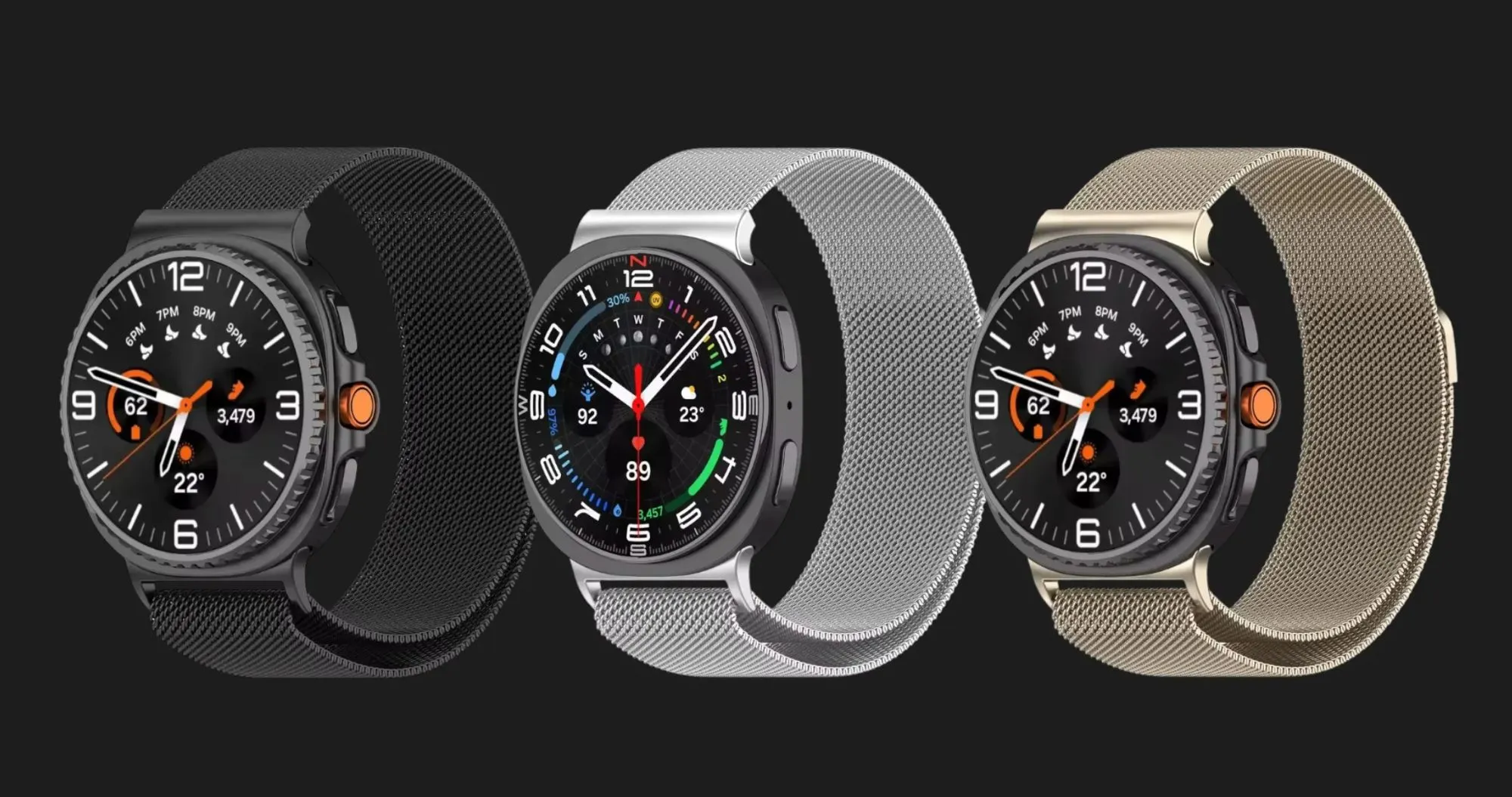 Ремінець Milanese Magnetic для Samsung Galaxy Watch Ultra (Starlight)