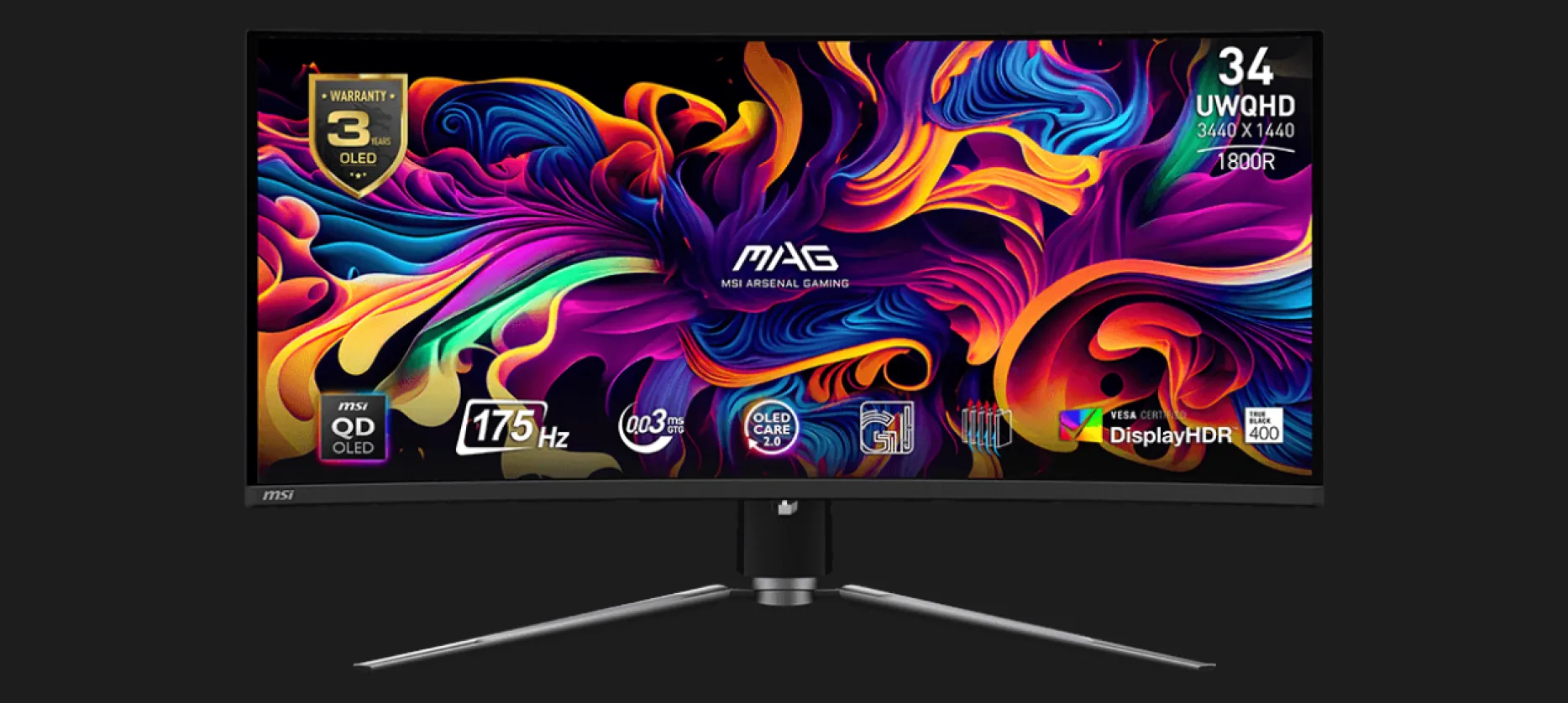 Монитор MSI 34" MAG 341CQP QD-OLED 175Hz (UA)