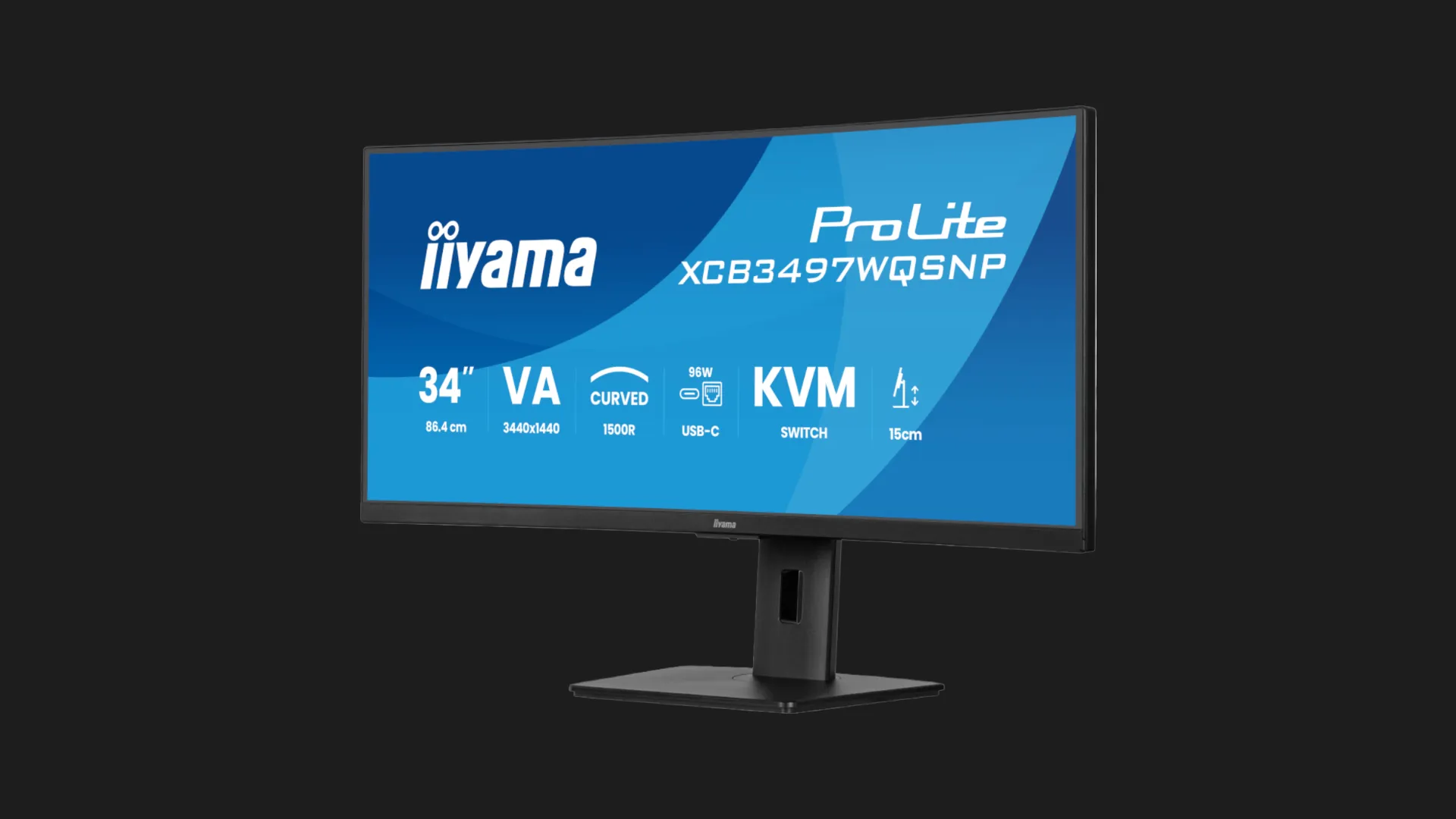 Монітор iiyama 34.1" VA 120Hz XCB3497WQSNP-B1 (UA)