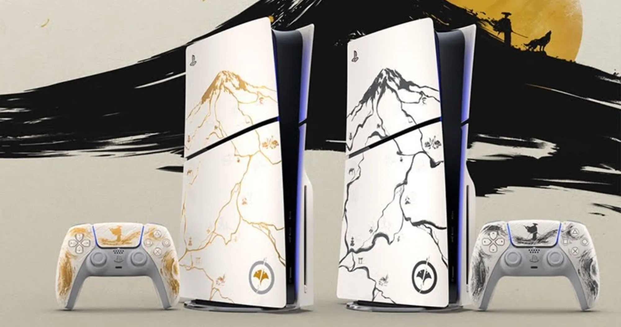 Игровая консоль Sony PlayStation 5 Slim (Blu-Ray) (Ghost of Yotei Gold Limited Edition Bundle) (1TB)