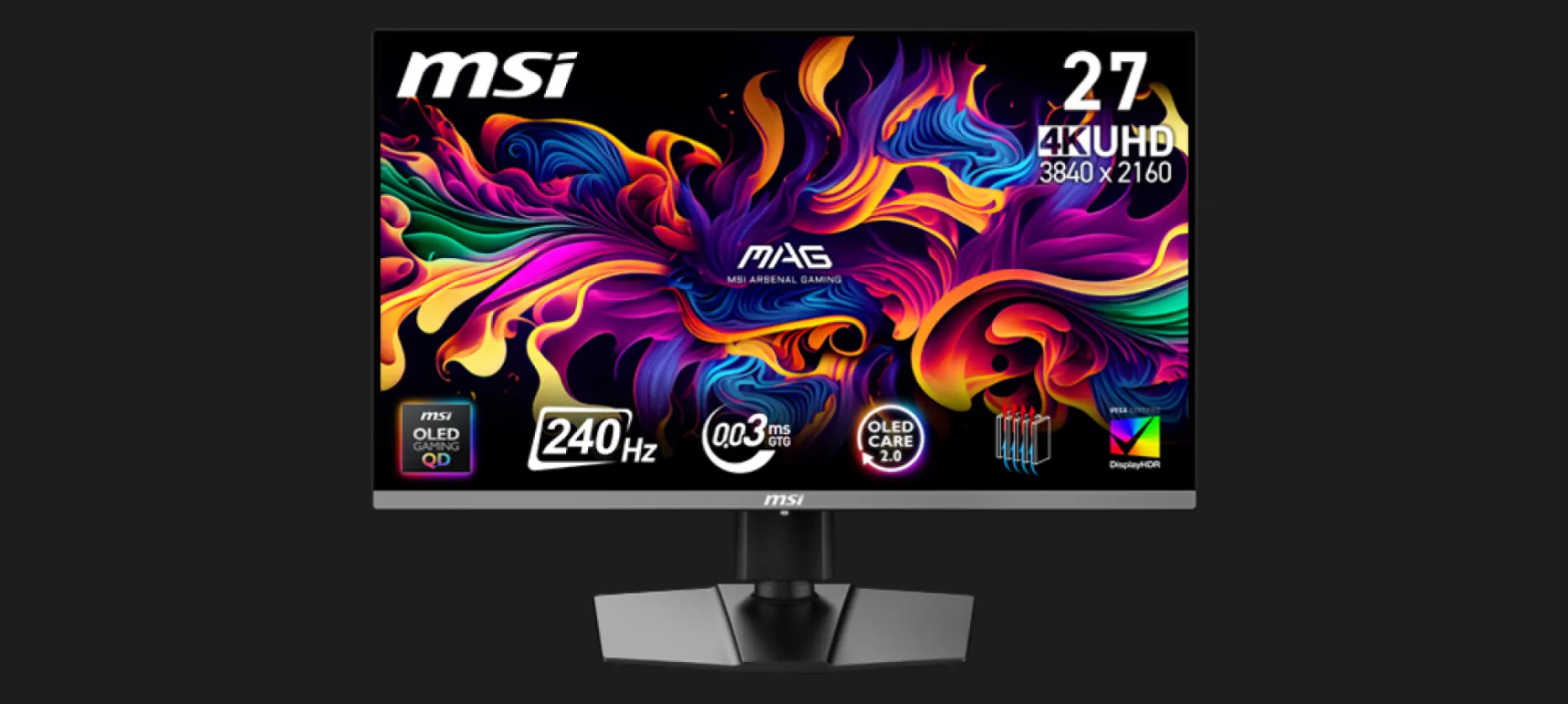 Монитор MSI 26.5" MAG 272UP QD-OLED X24 240Hz (UA)
