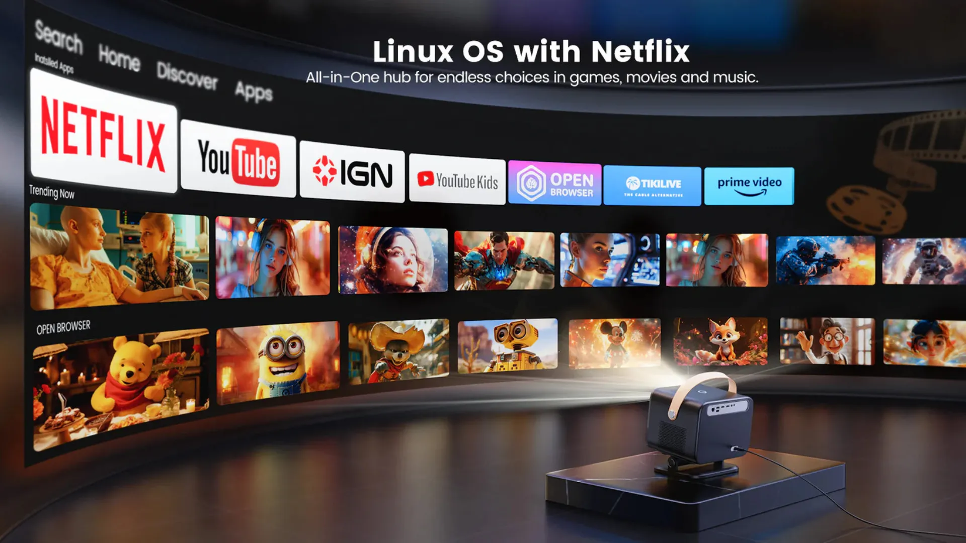 Мультимедийный проектор Yaber U12 (Black/Gold) (UA)