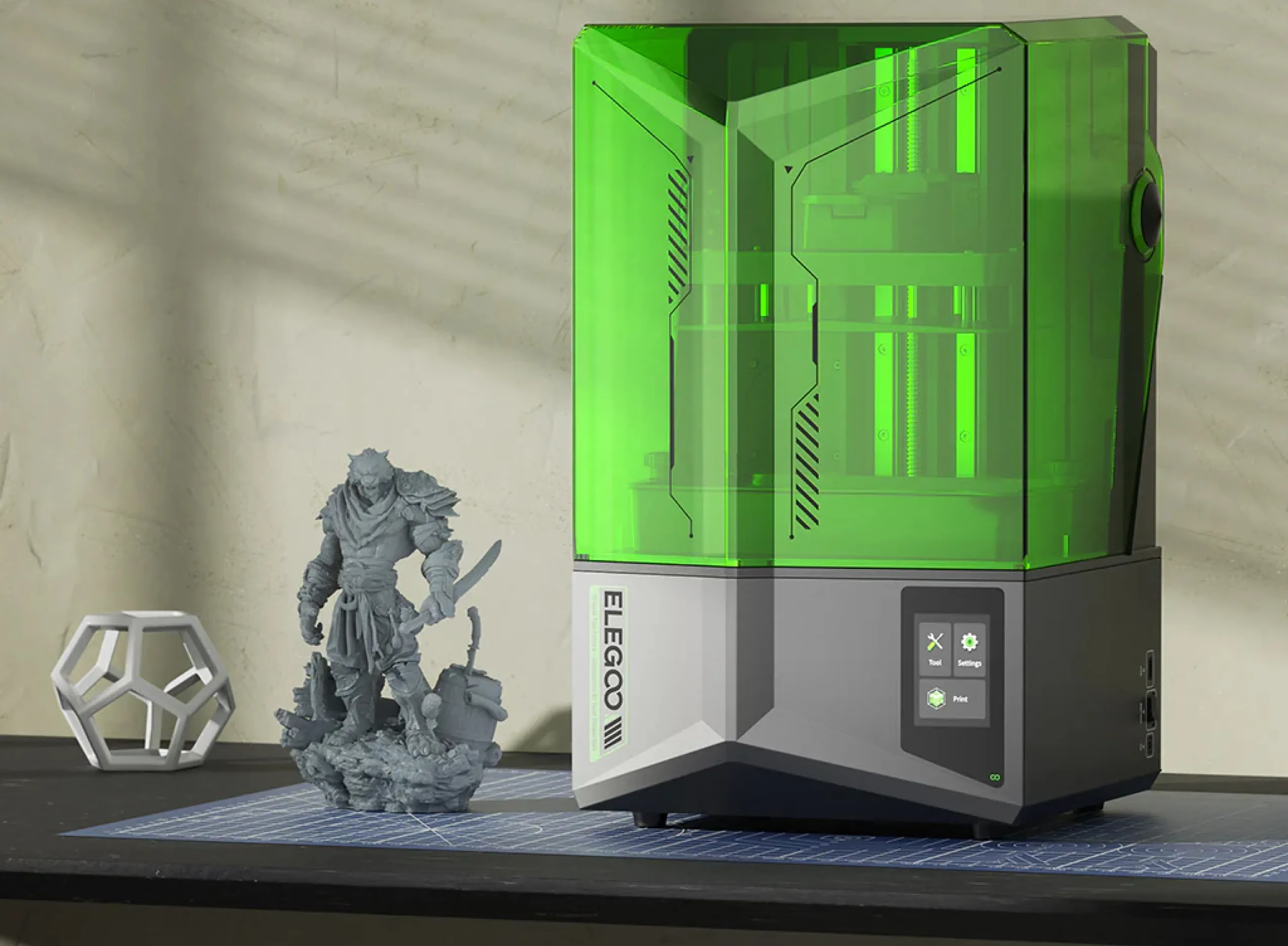 3D-принтер ELEGOO Saturn 4 (Gray/Green)