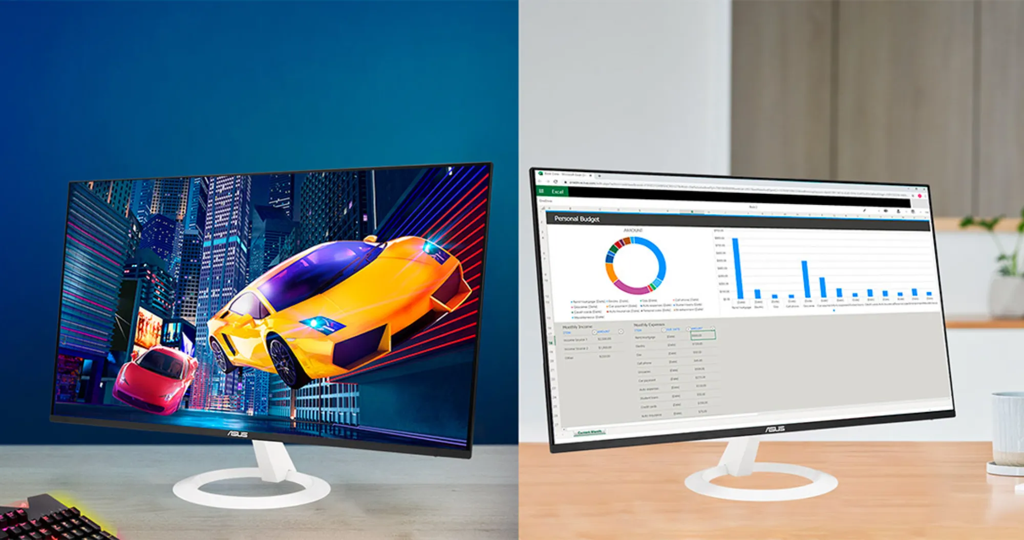 Монитор Asus 23.8" VZ24EHF-W IPS 100Hz 90LM07C2-B01470 (UA)