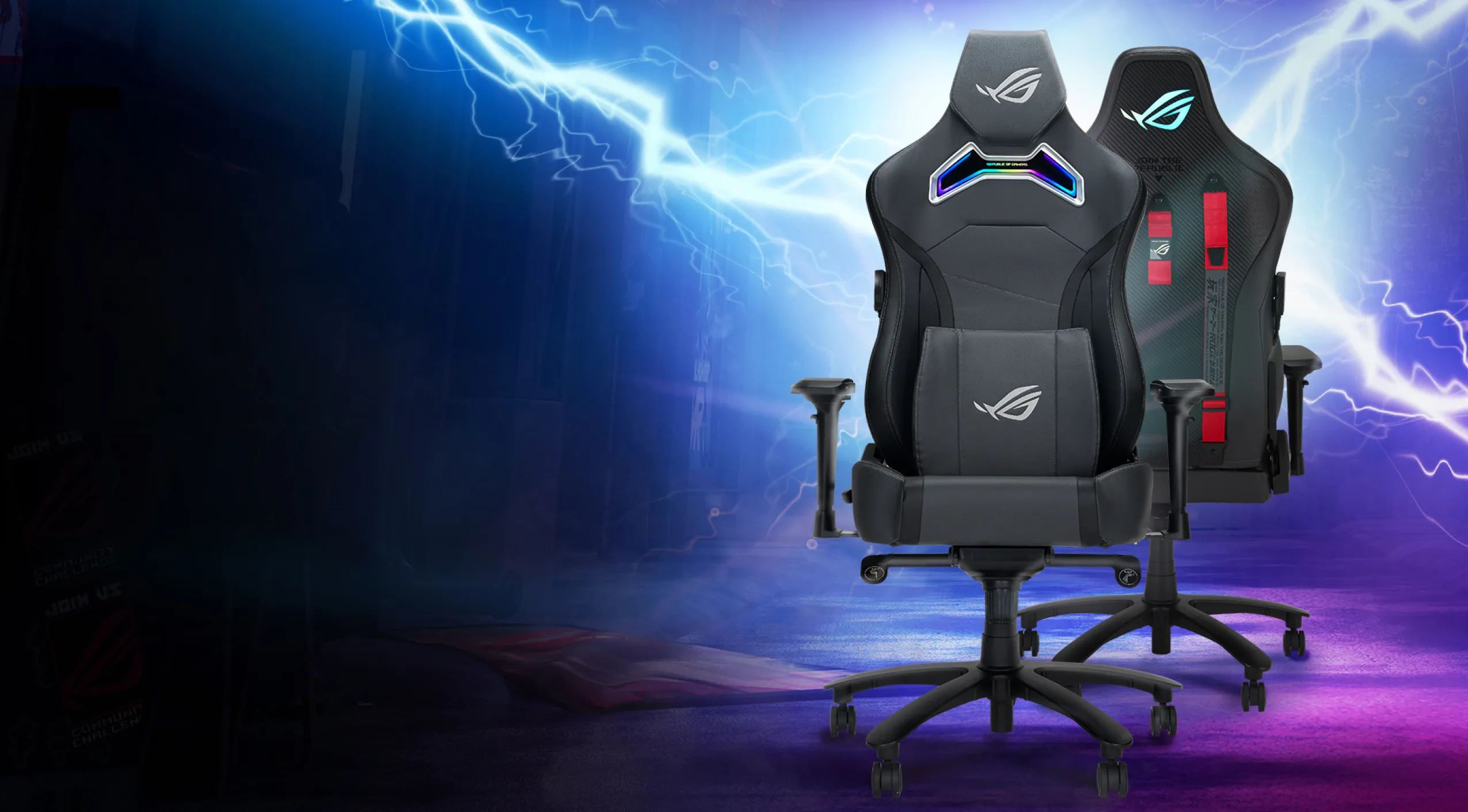Крісло для геймерів ASUS ROG Chariot X Wide (Black) (90GC01M0-MSG030)